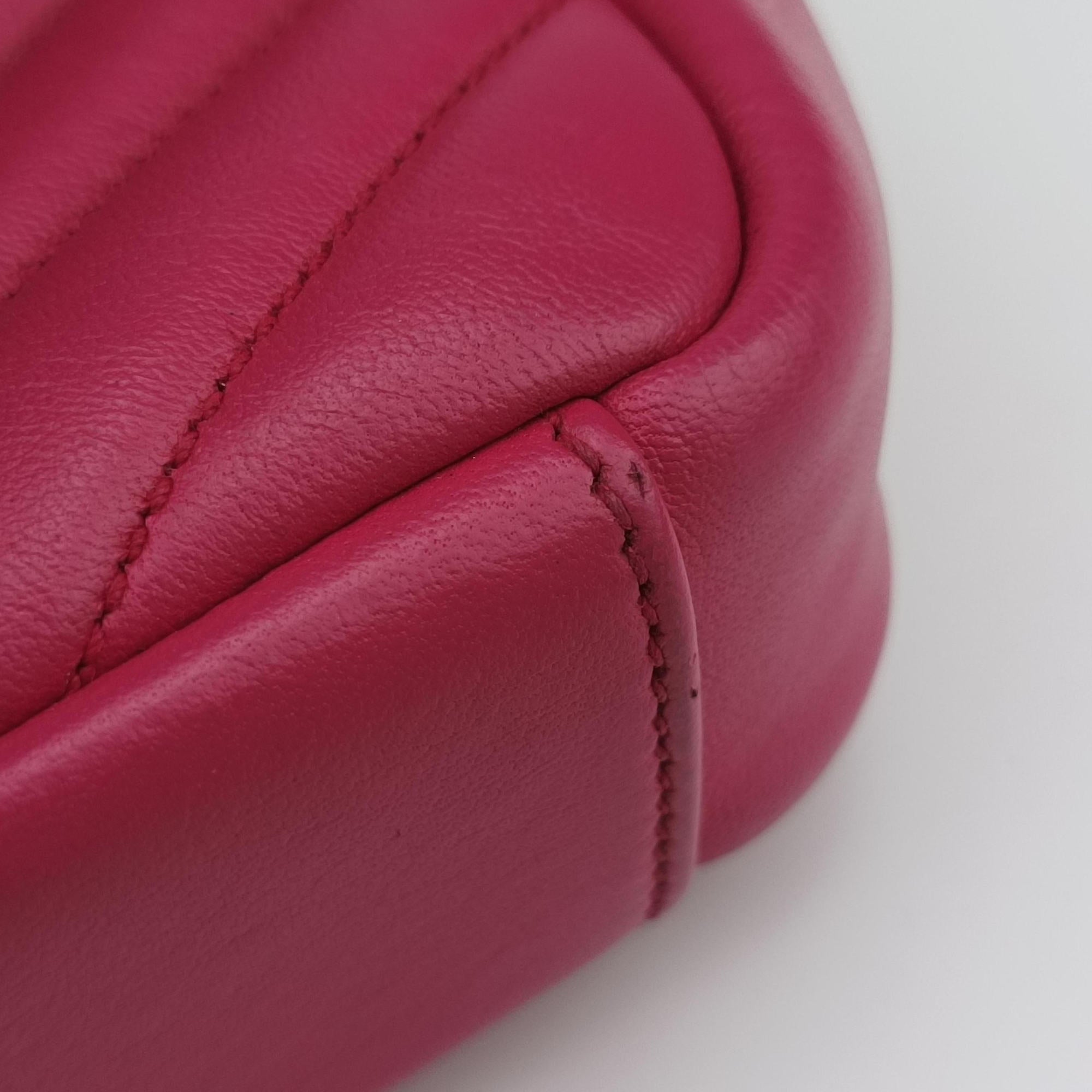 Pre-owned Yves Saint Laurent Baby Chai Pink Leather 399289 shoulderbag | stylenewstar