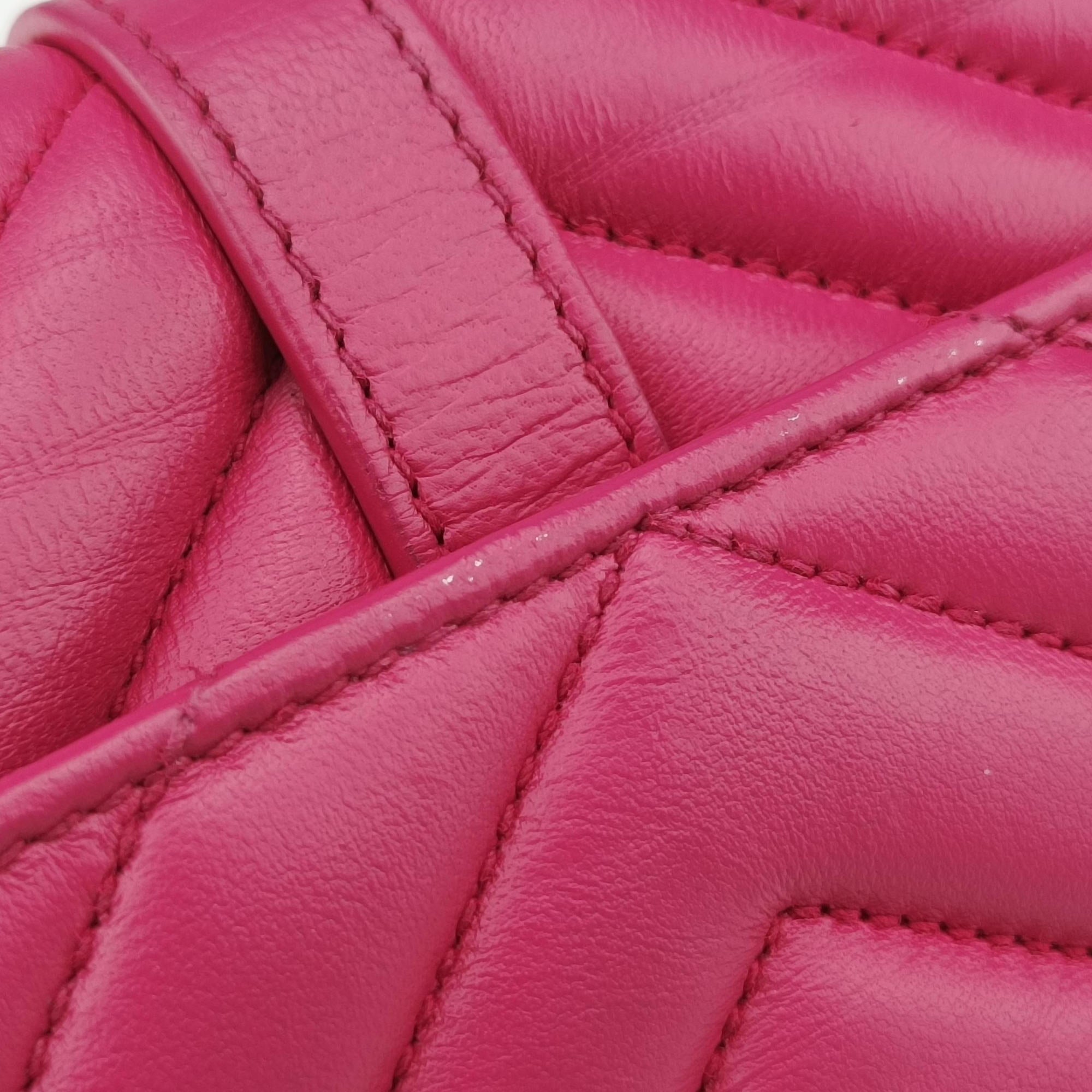 Pre-owned Yves Saint Laurent Baby Chai Pink Leather 399289 shoulderbag | stylenewstar