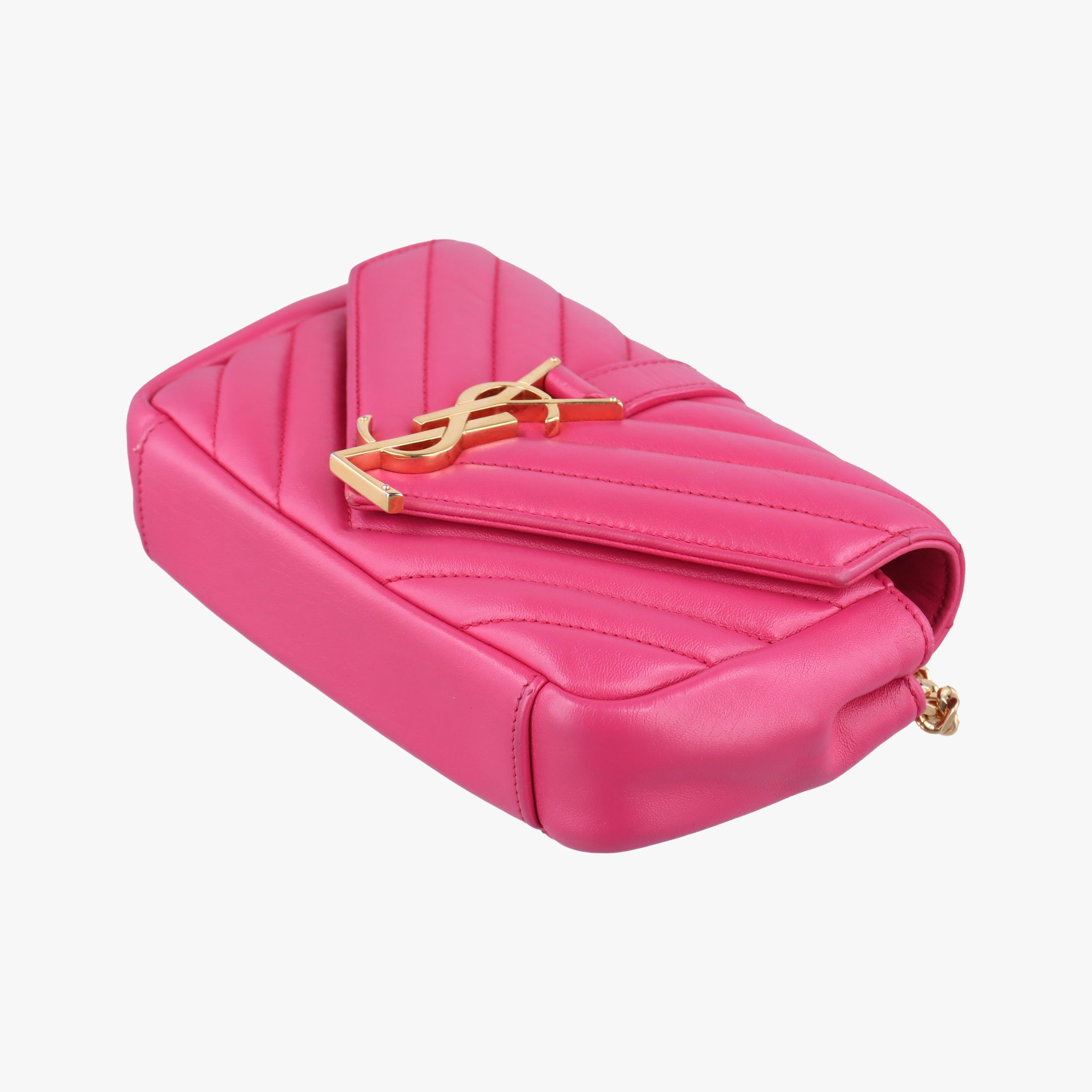 Pre-owned Yves Saint Laurent Baby Chai Pink Leather 399289 shoulderbag | stylenewstar