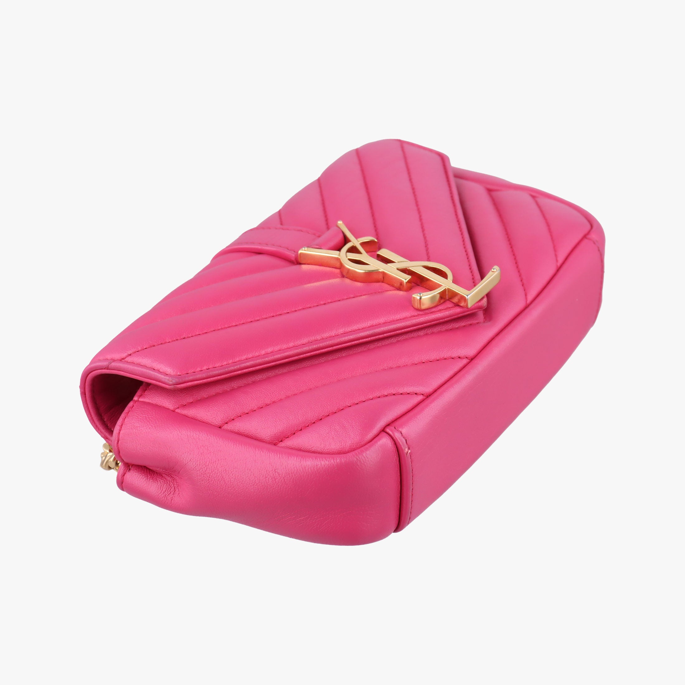 Pre-owned Yves Saint Laurent Baby Chai Pink Leather 399289 shoulderbag | stylenewstar