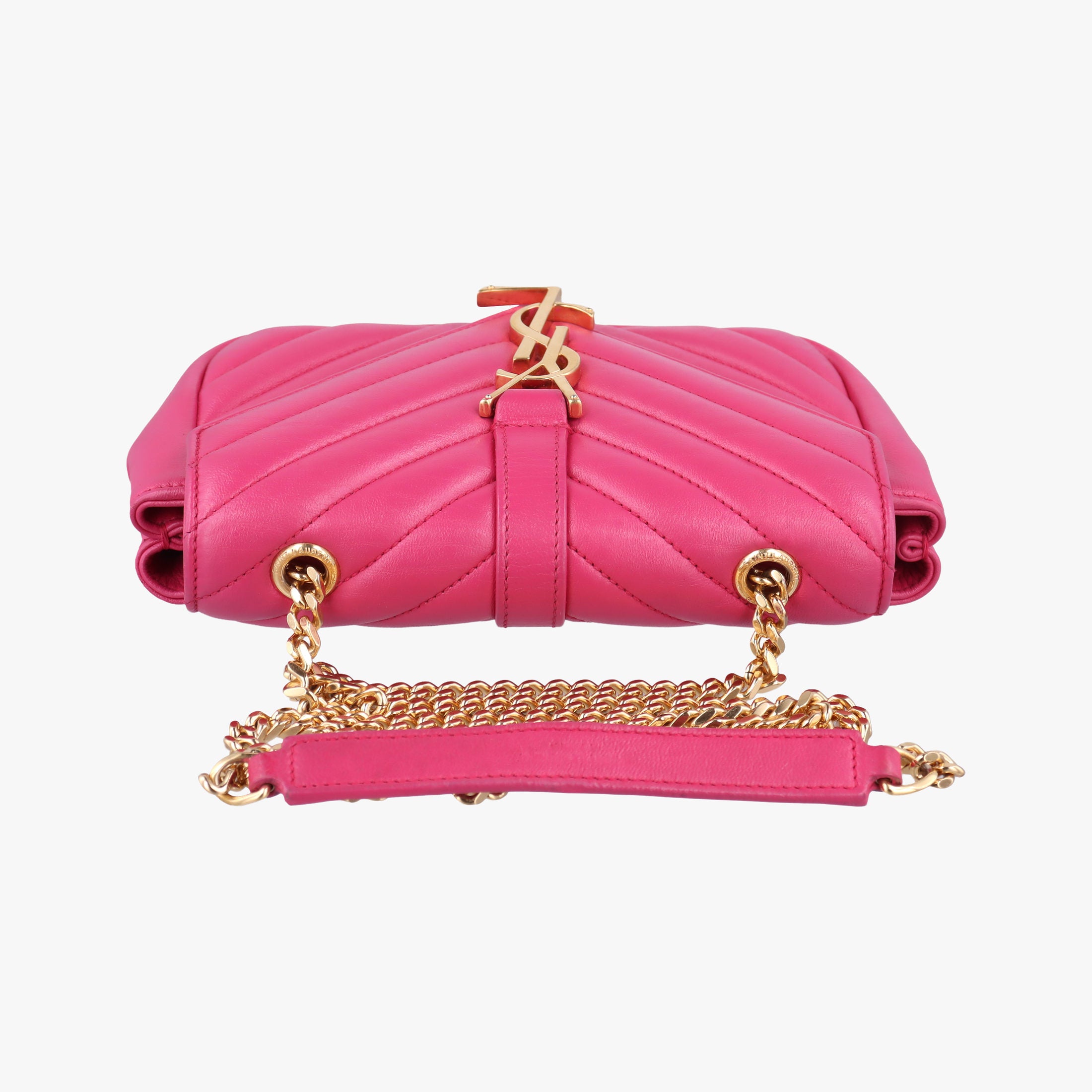 Pre-owned Yves Saint Laurent Baby Chai Pink Leather 399289 shoulderbag | stylenewstar