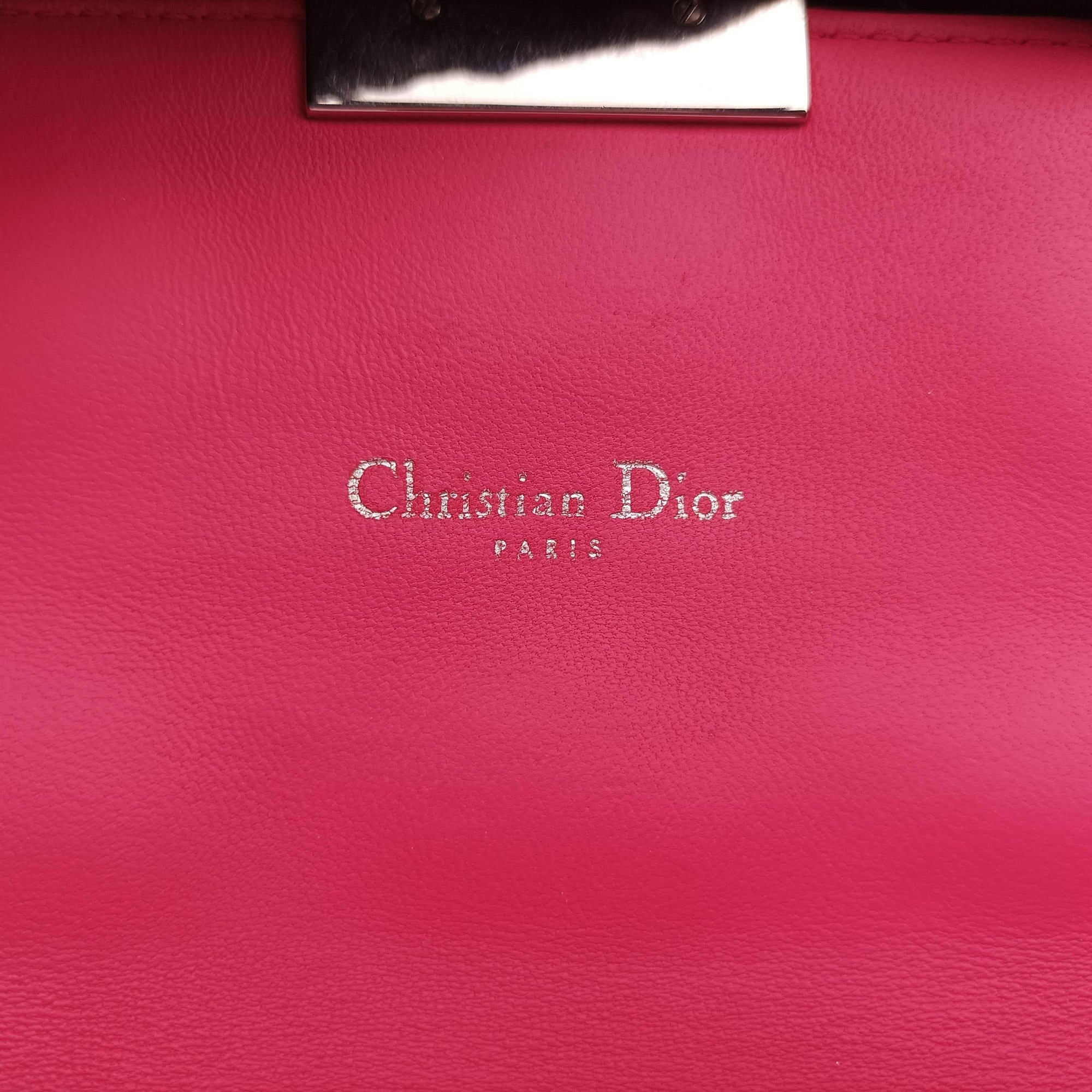 Secondhand Christian Dior Miss Dior CANNAGE New Lock Rose lambskin  shoulderbag | stylenewstar