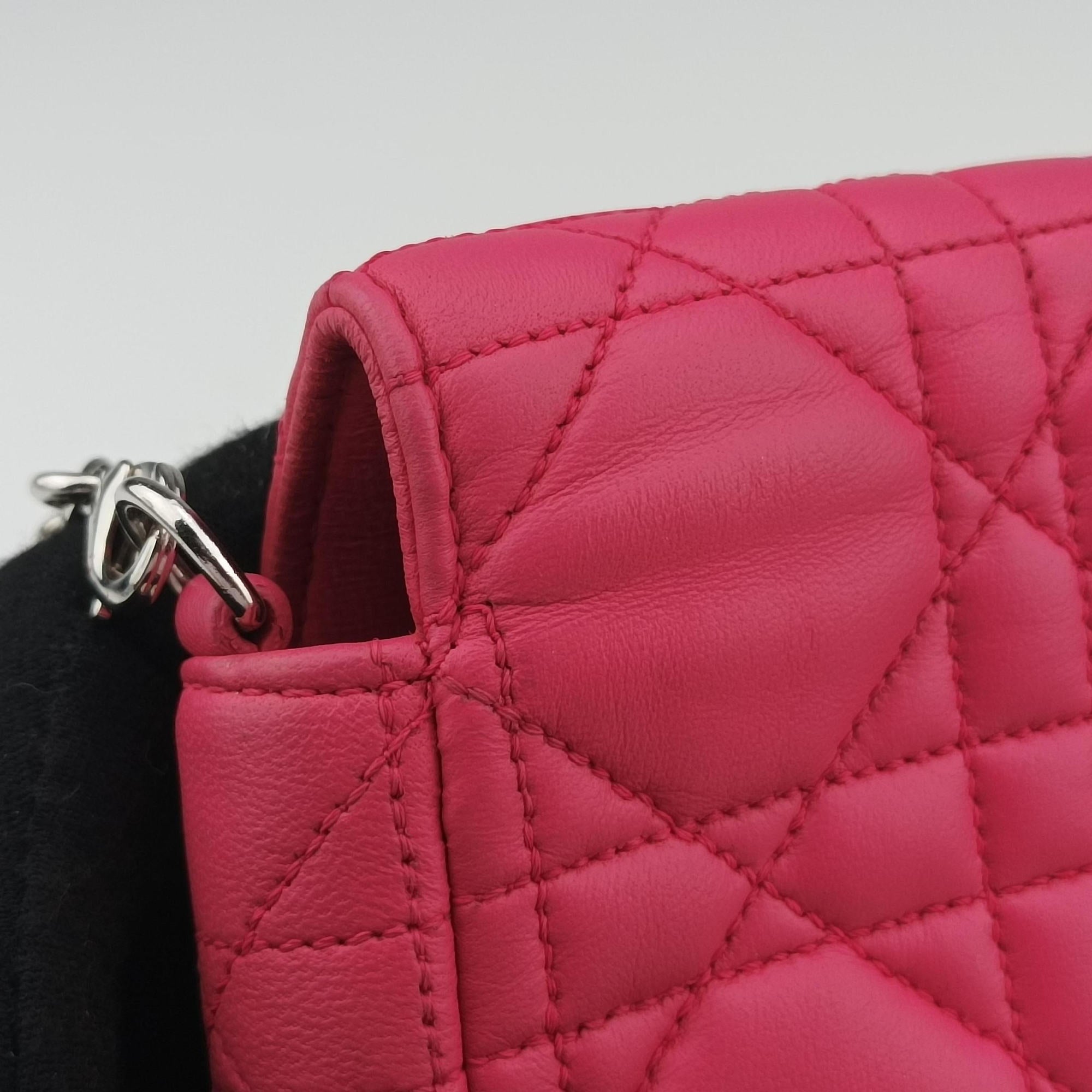 Secondhand Christian Dior Miss Dior CANNAGE New Lock Rose lambskin  shoulderbag | stylenewstar