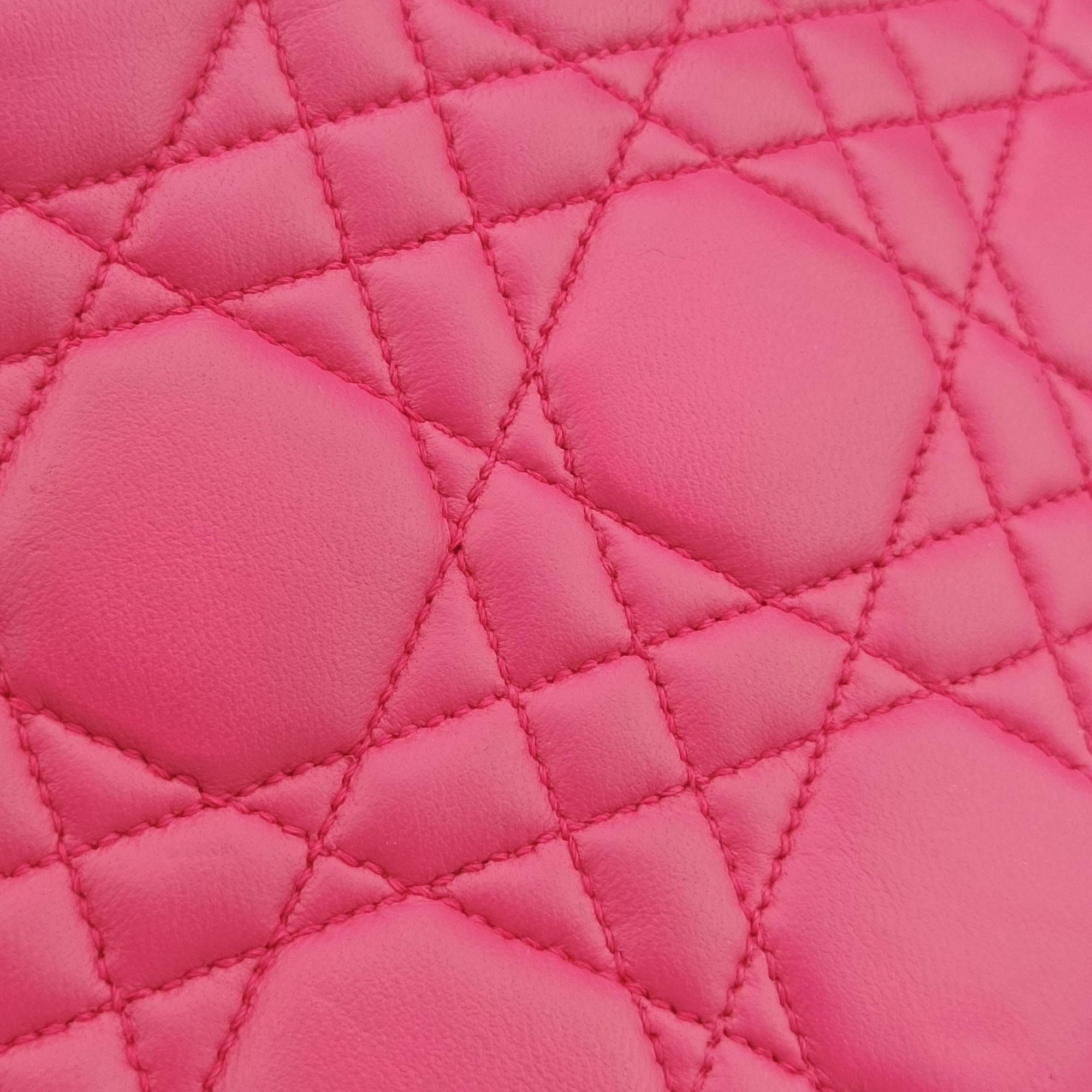 Secondhand Christian Dior Miss Dior CANNAGE New Lock Rose lambskin  shoulderbag | stylenewstar