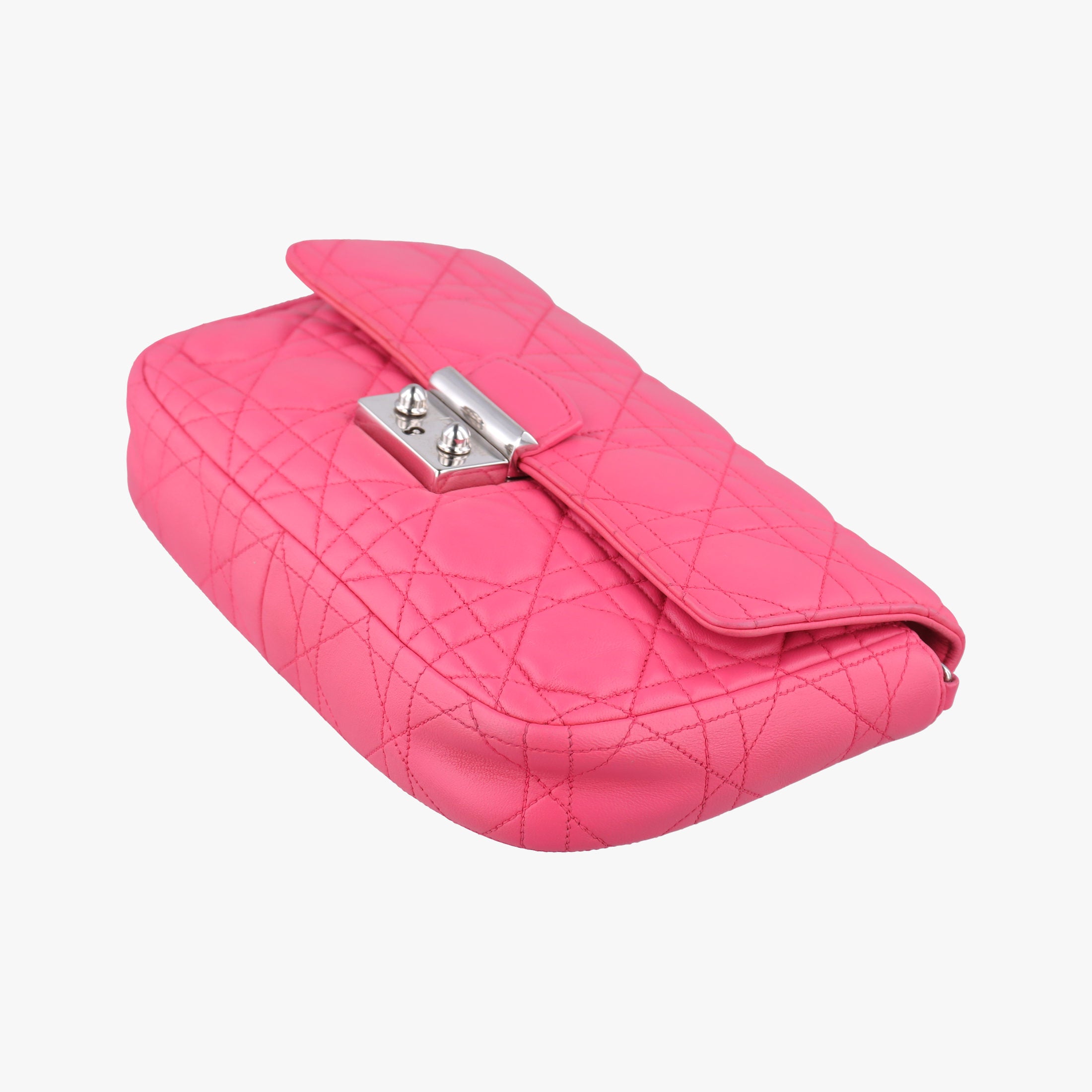 Secondhand Christian Dior Miss Dior CANNAGE New Lock Rose lambskin  shoulderbag | stylenewstar