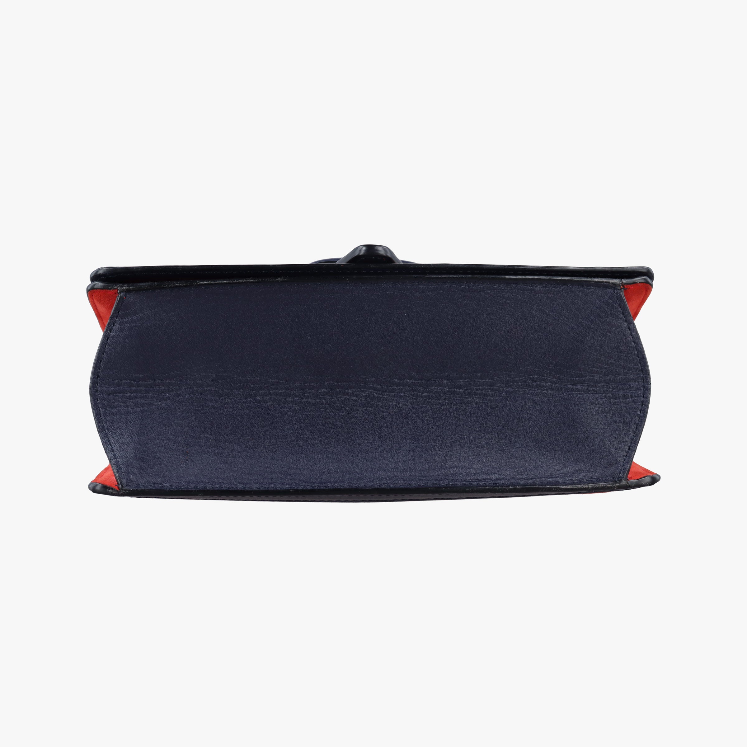 Pre-owned Loewe Barcelona Navy×Red Suede×leather  shoulderbag | stylenewstar