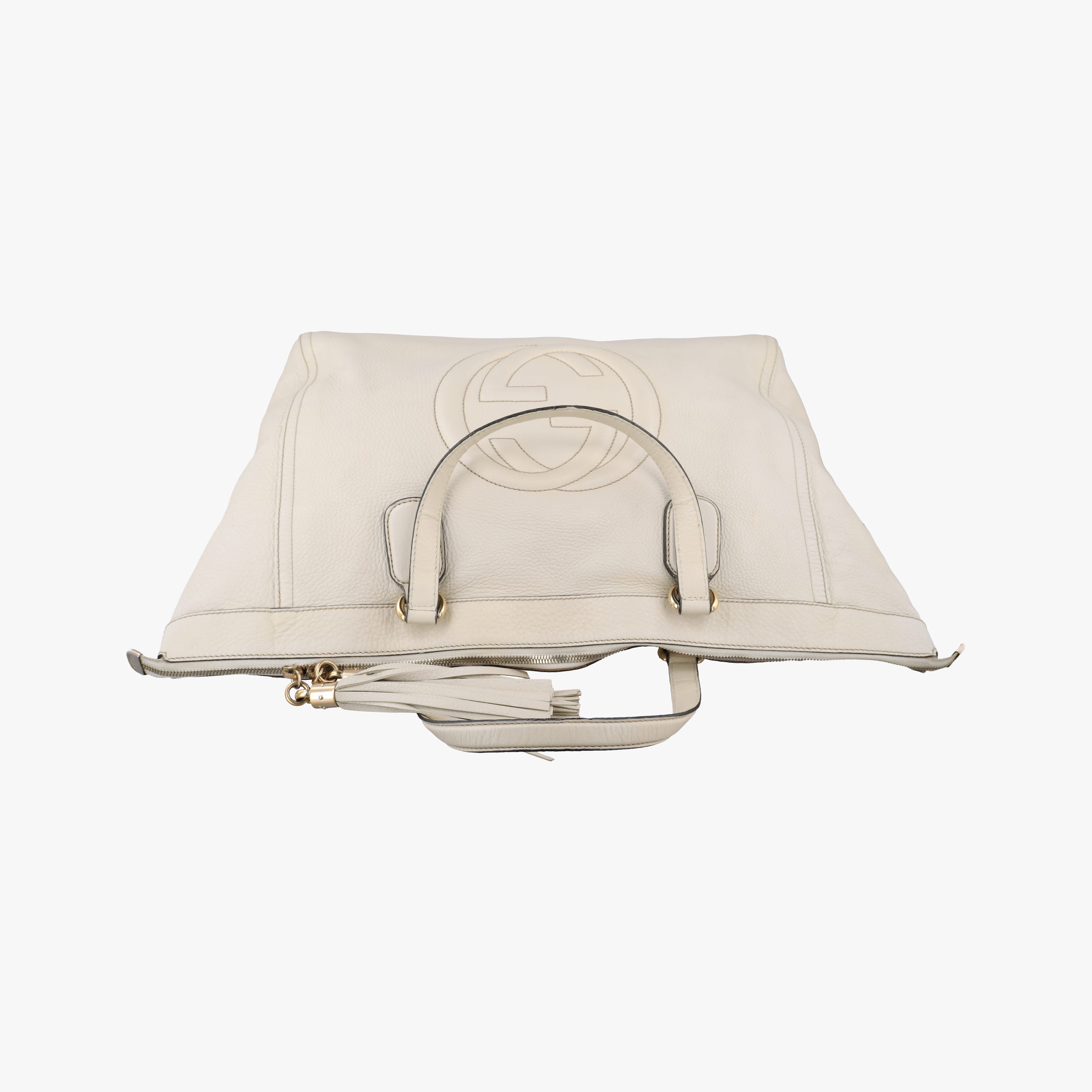 Pre-owned Gucci Soho White Leather 282306 handbag | stylenewstar