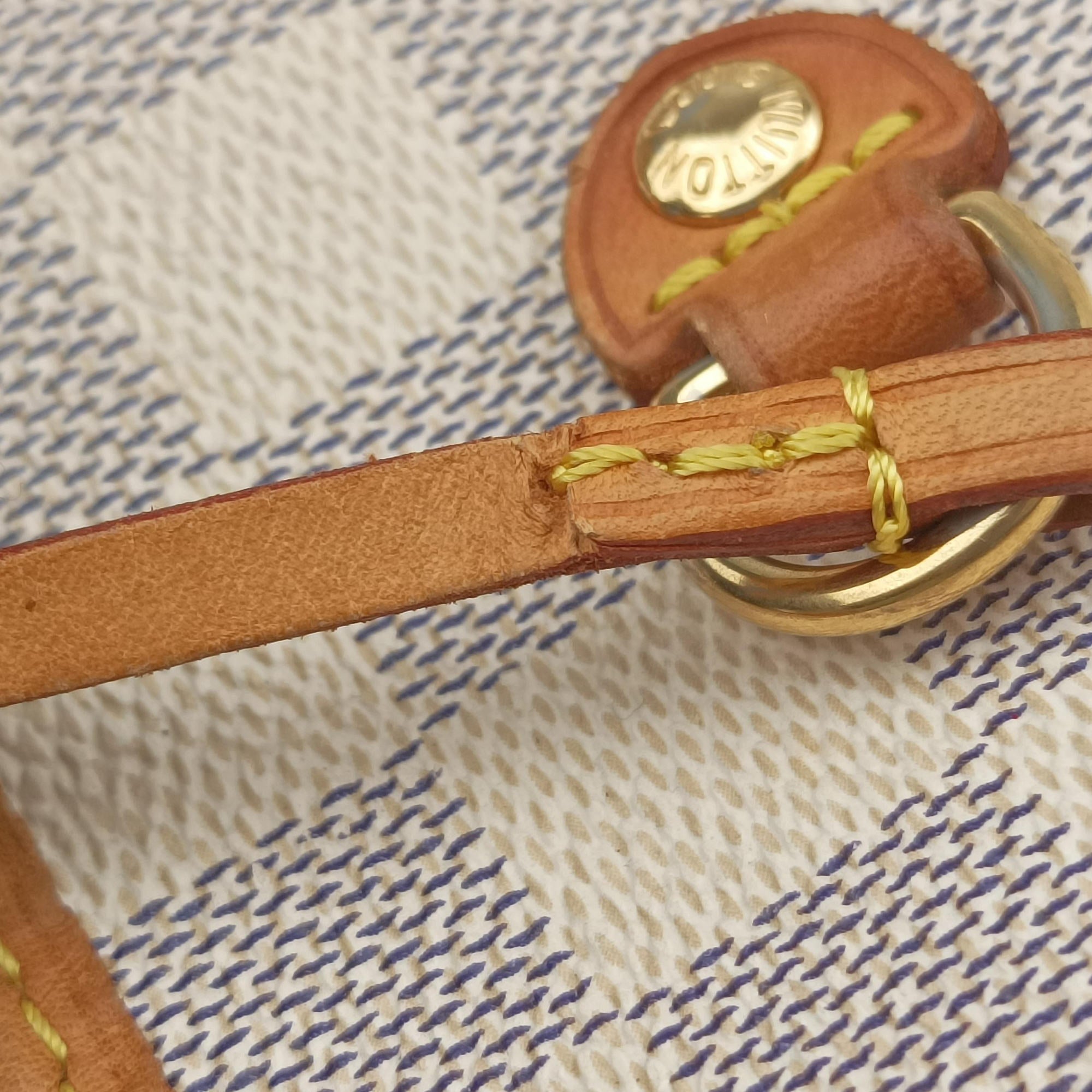 Secondhand Louis Vuitton NEVERFULL MM AZUR Damier Canvas N51107 shoulderbag | stylenewstar