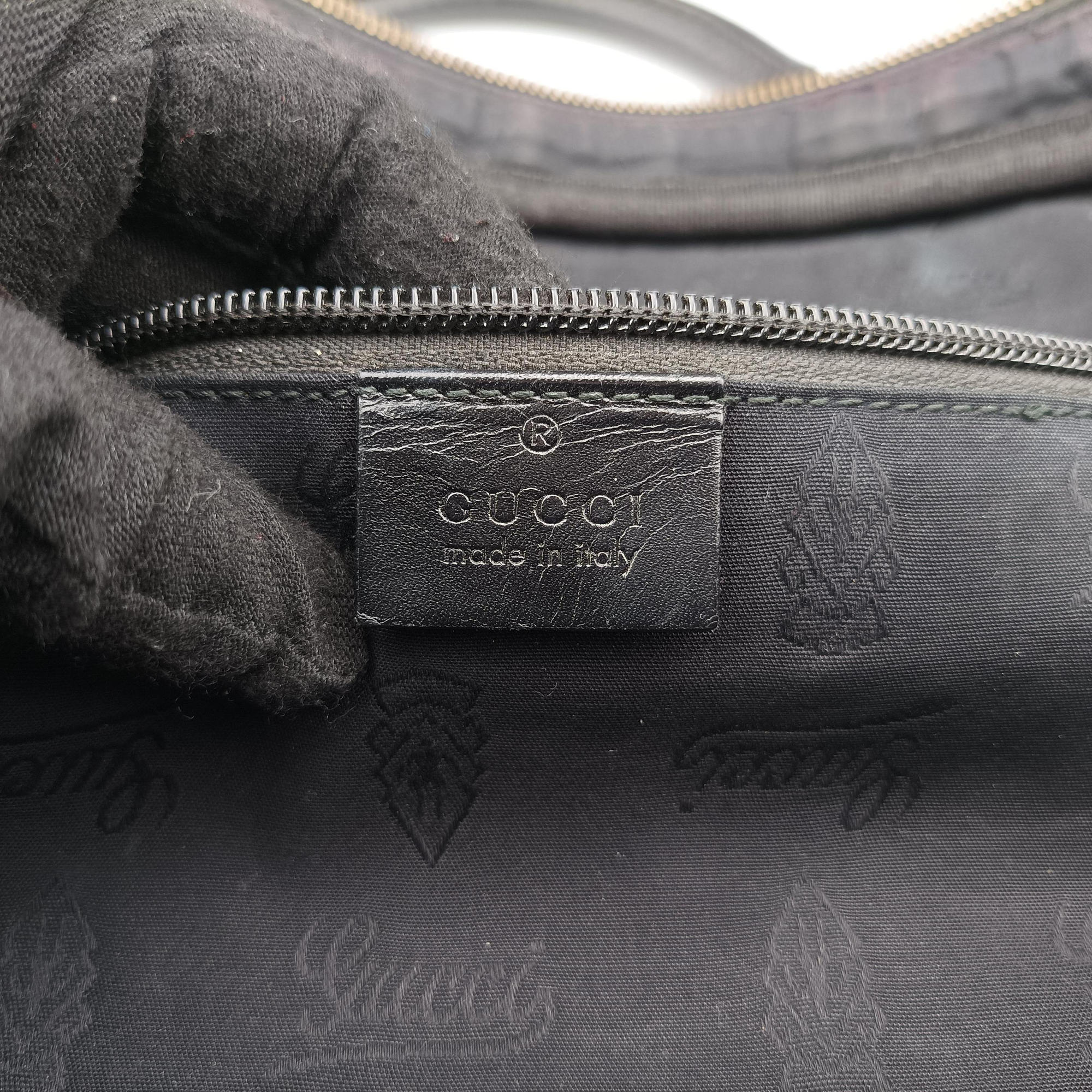Pre-owned Gucci GG Imprime Briefcase Black PVC coated canvas×Leather 208463 shoulderbag | stylenewstar