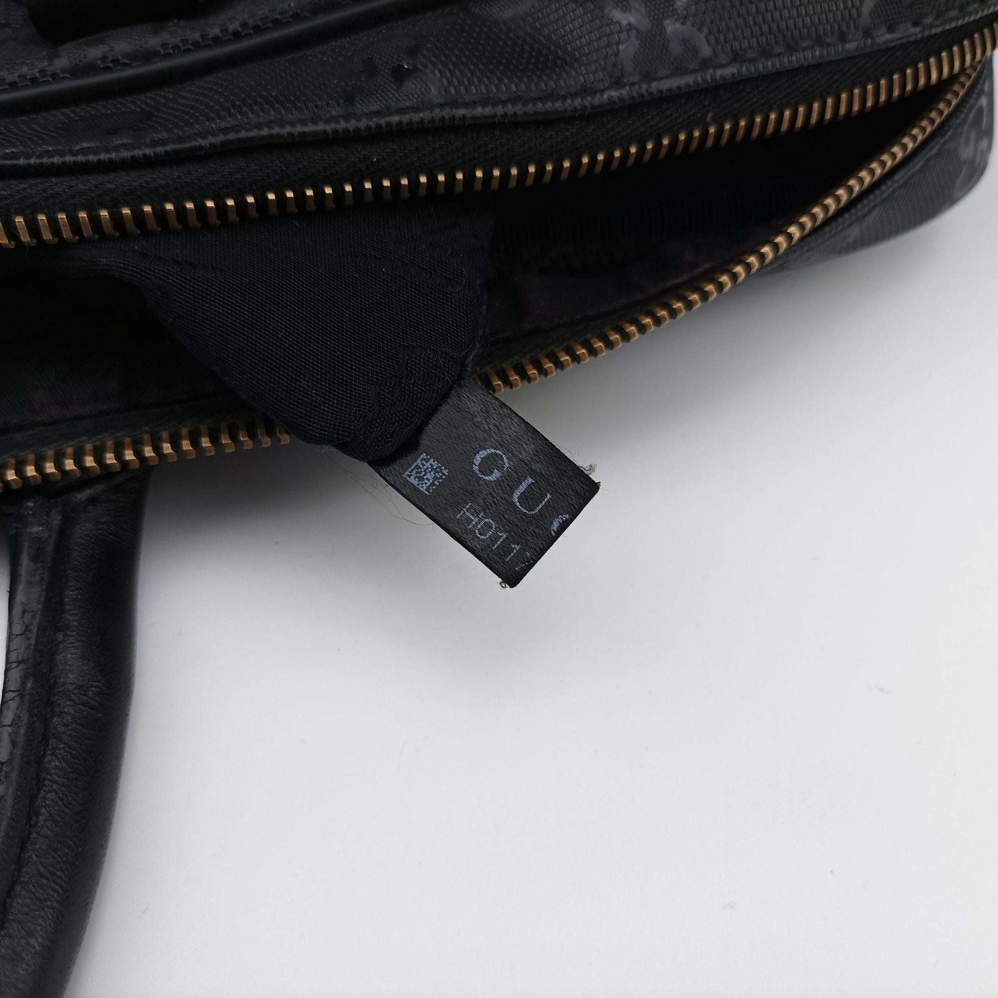Pre-owned Gucci GG Imprime Briefcase Black PVC coated canvas×Leather 208463 shoulderbag | stylenewstar