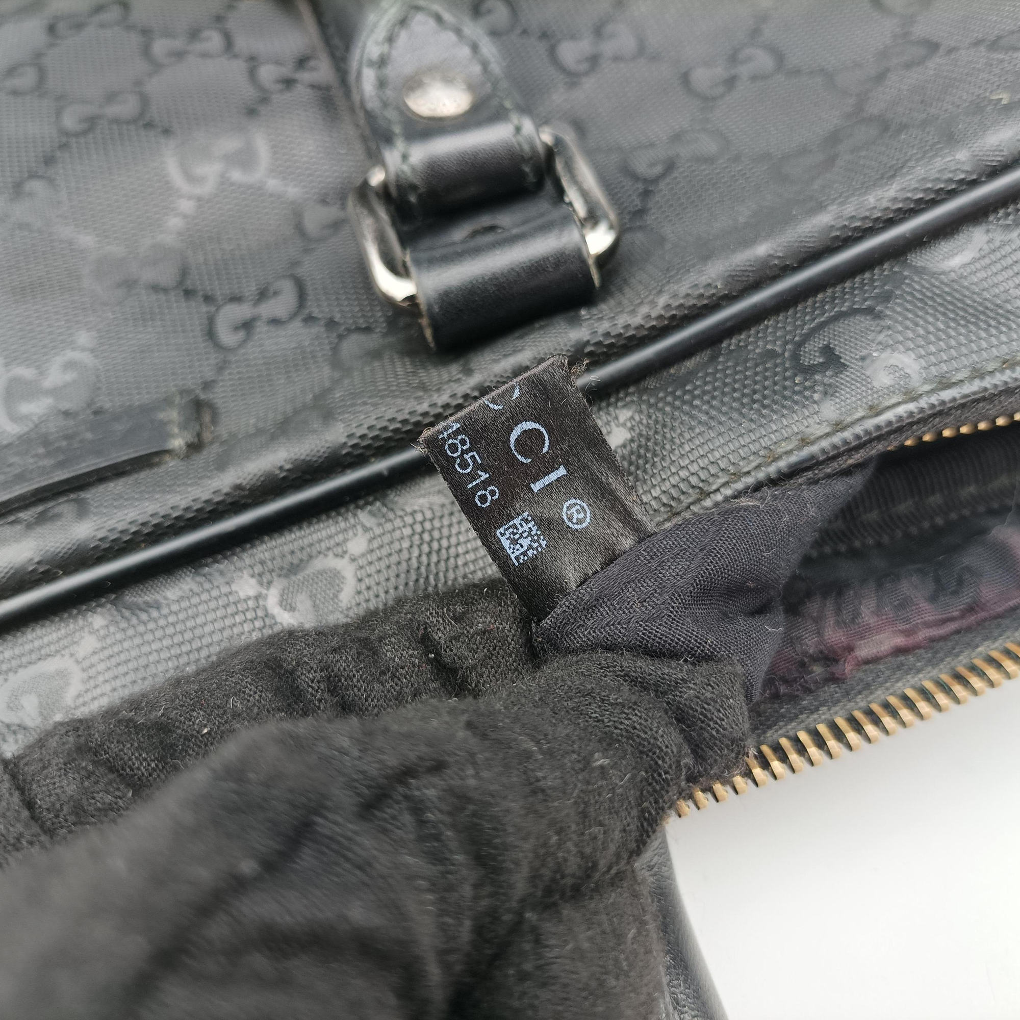 Pre-owned Gucci GG Imprime Briefcase Black PVC coated canvas×Leather 208463 shoulderbag | stylenewstar