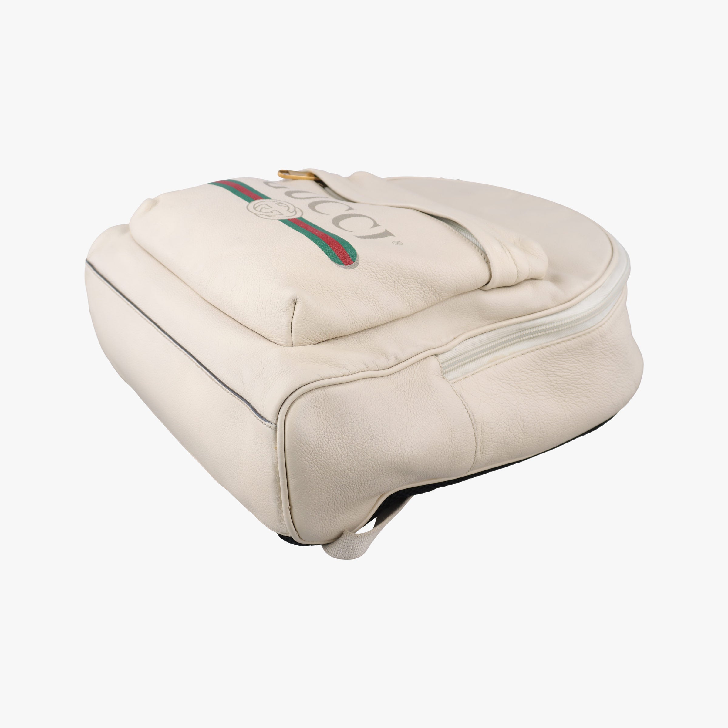 Pre-owned Gucci GUCCI Print White Leather 547834 backpack/rucksack | stylenewstar