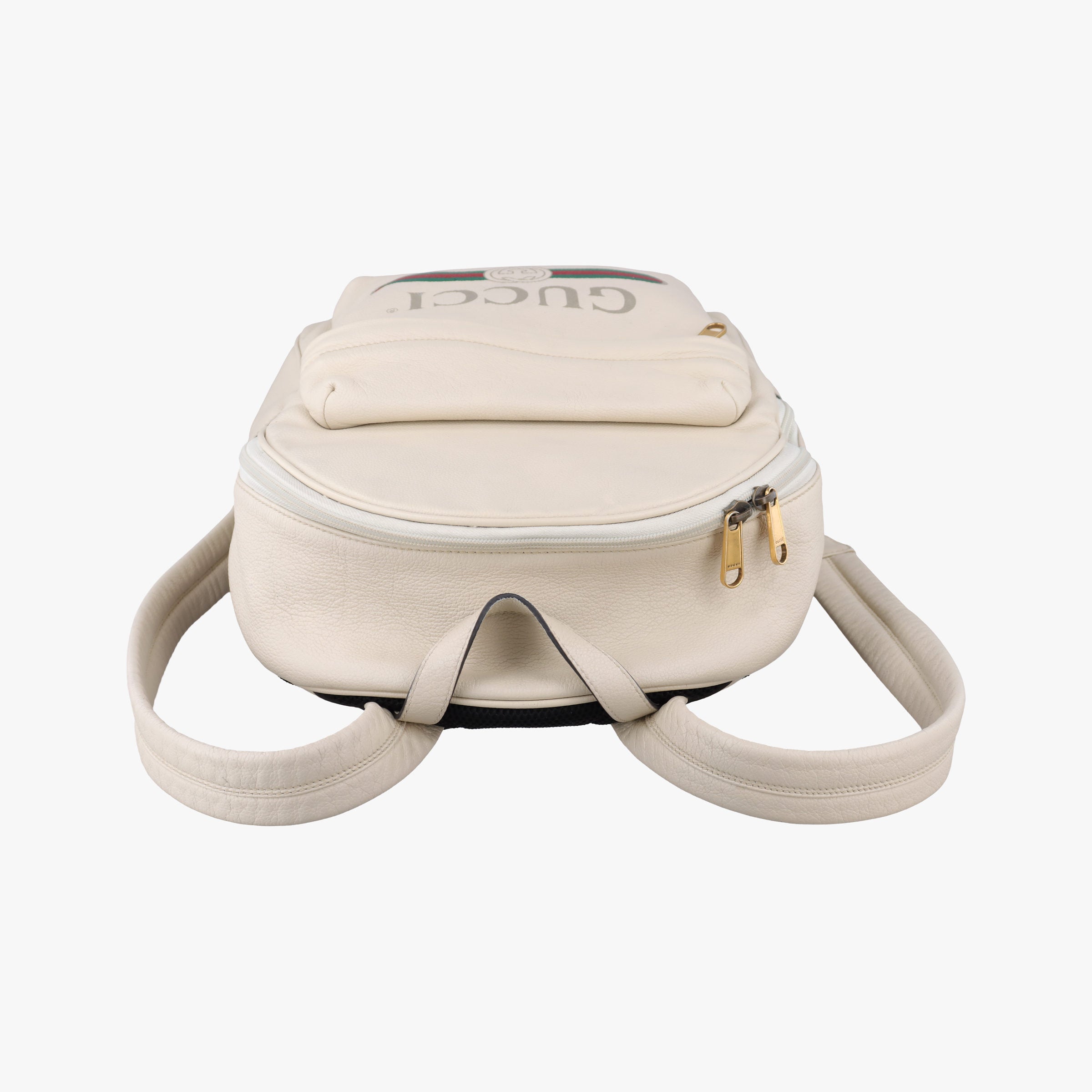Pre-owned Gucci GUCCI Print White Leather 547834 backpack/rucksack | stylenewstar