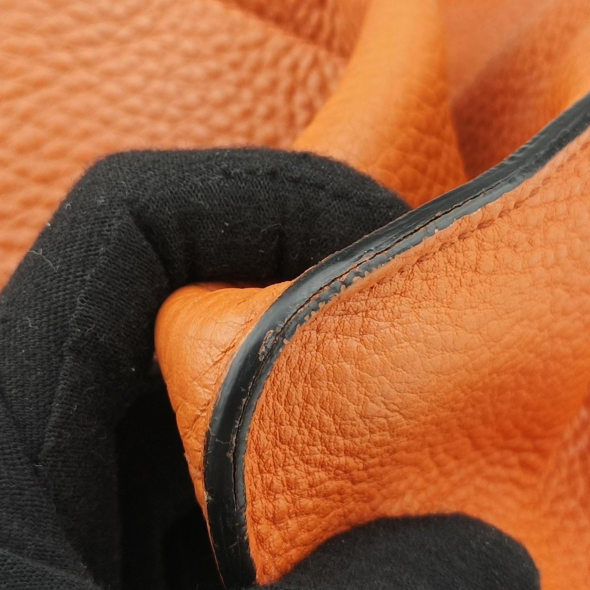 Vintage Prada Vitello Dino Orange Leather BN2671 shoulderbag | stylenewstar