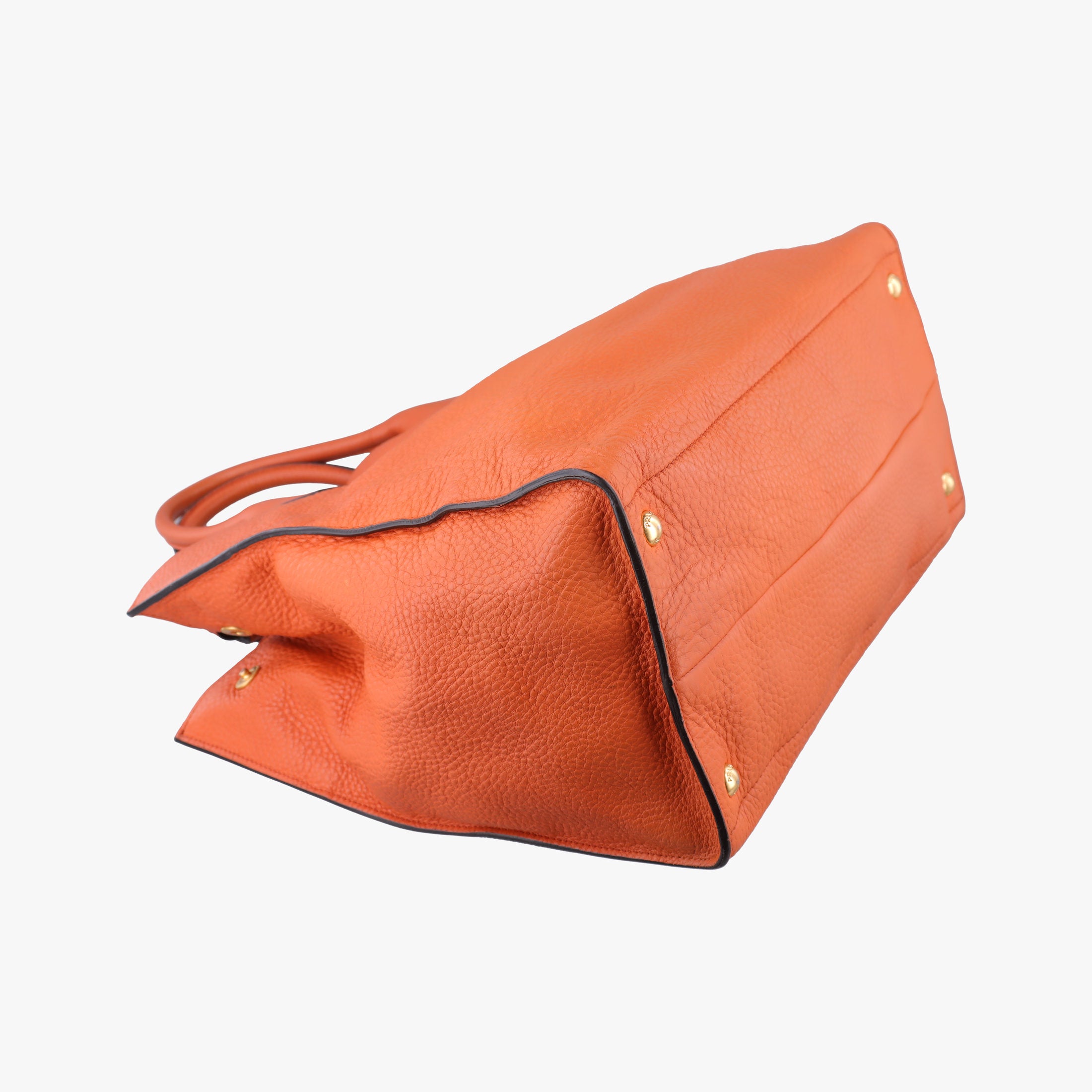 Vintage Prada Vitello Dino Orange Leather BN2671 shoulderbag | stylenewstar