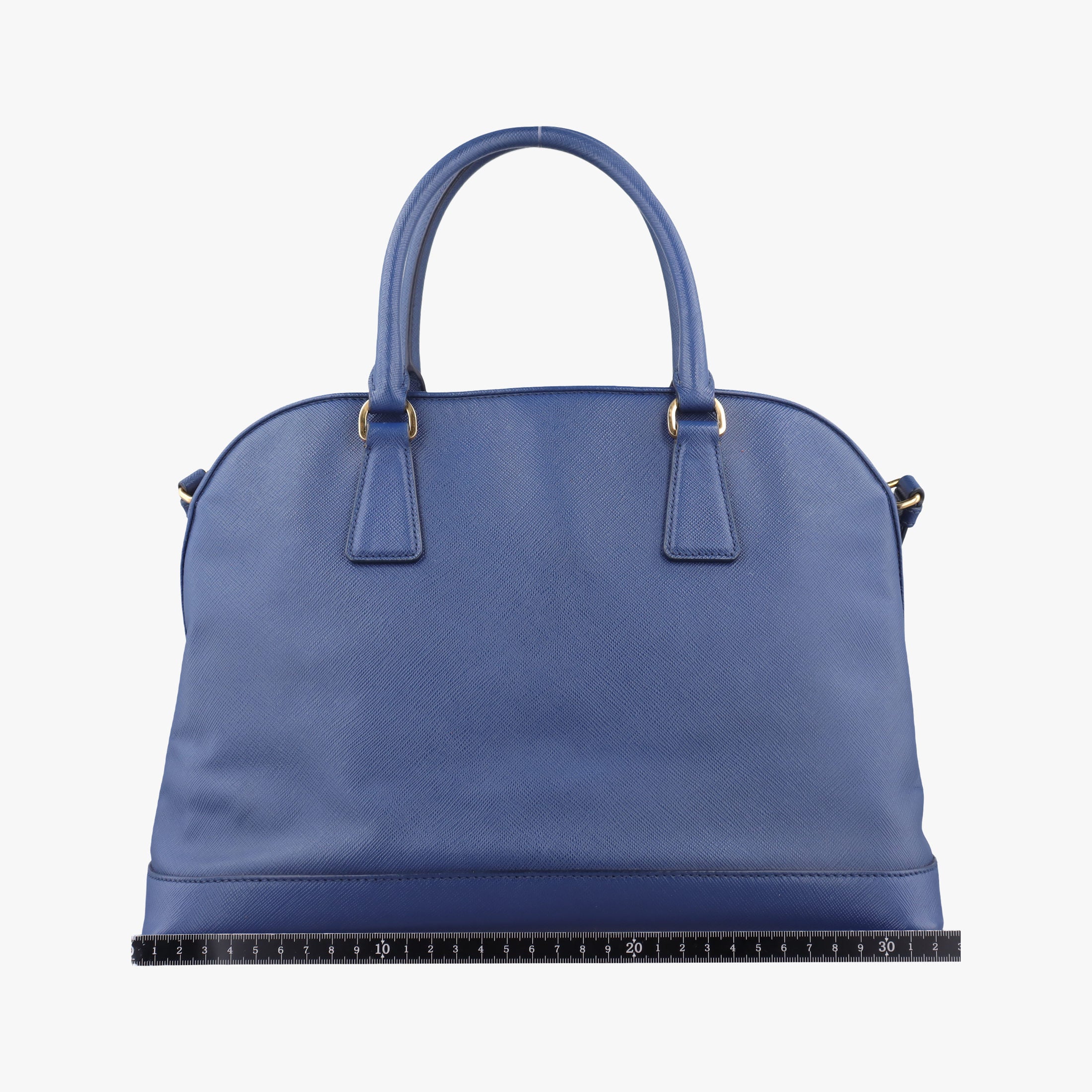 Pre-owned Prada Promenade Blue SAFFIANO Leather BN2558 handbag | stylenewstar