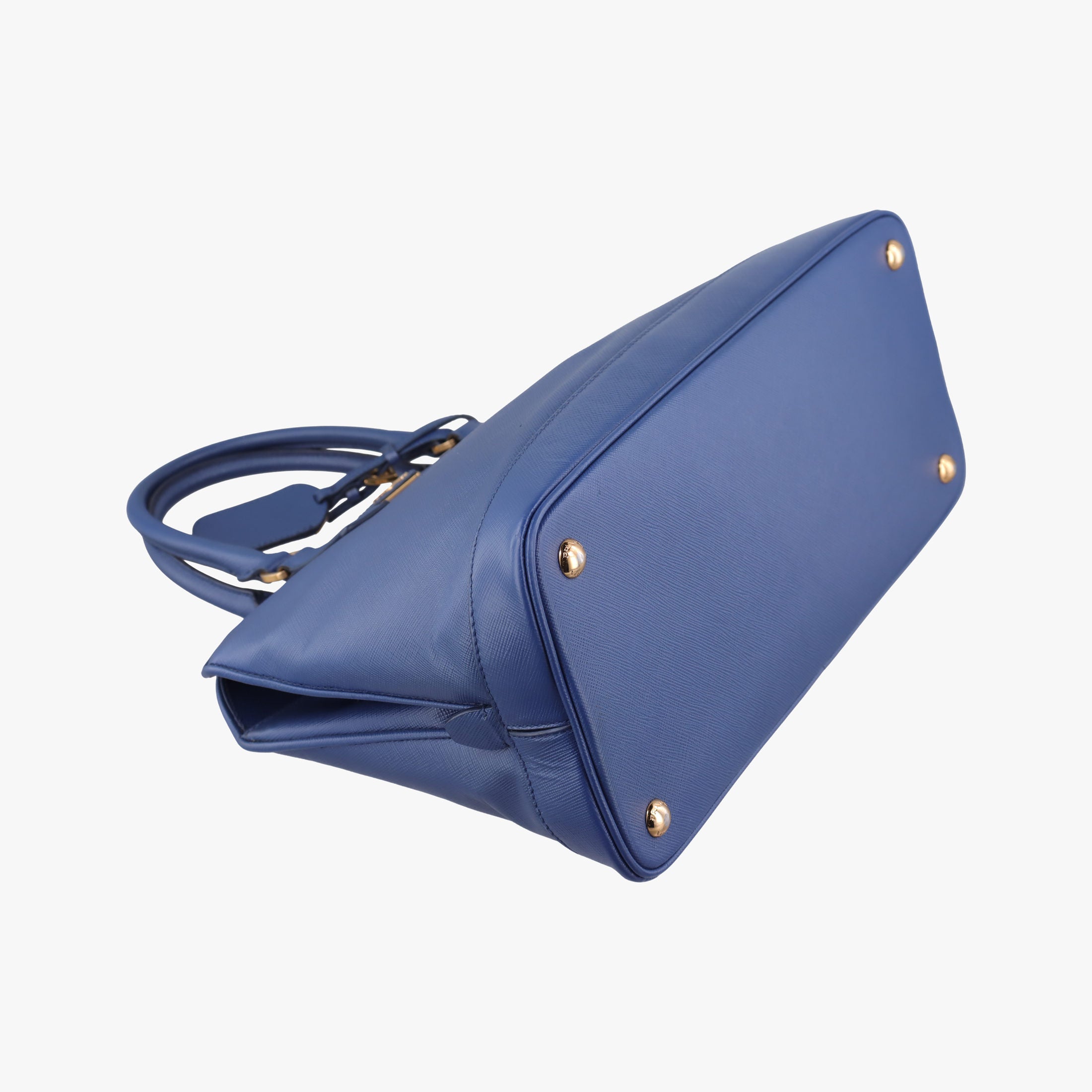 Pre-owned Prada Promenade Blue SAFFIANO Leather BN2558 handbag | stylenewstar