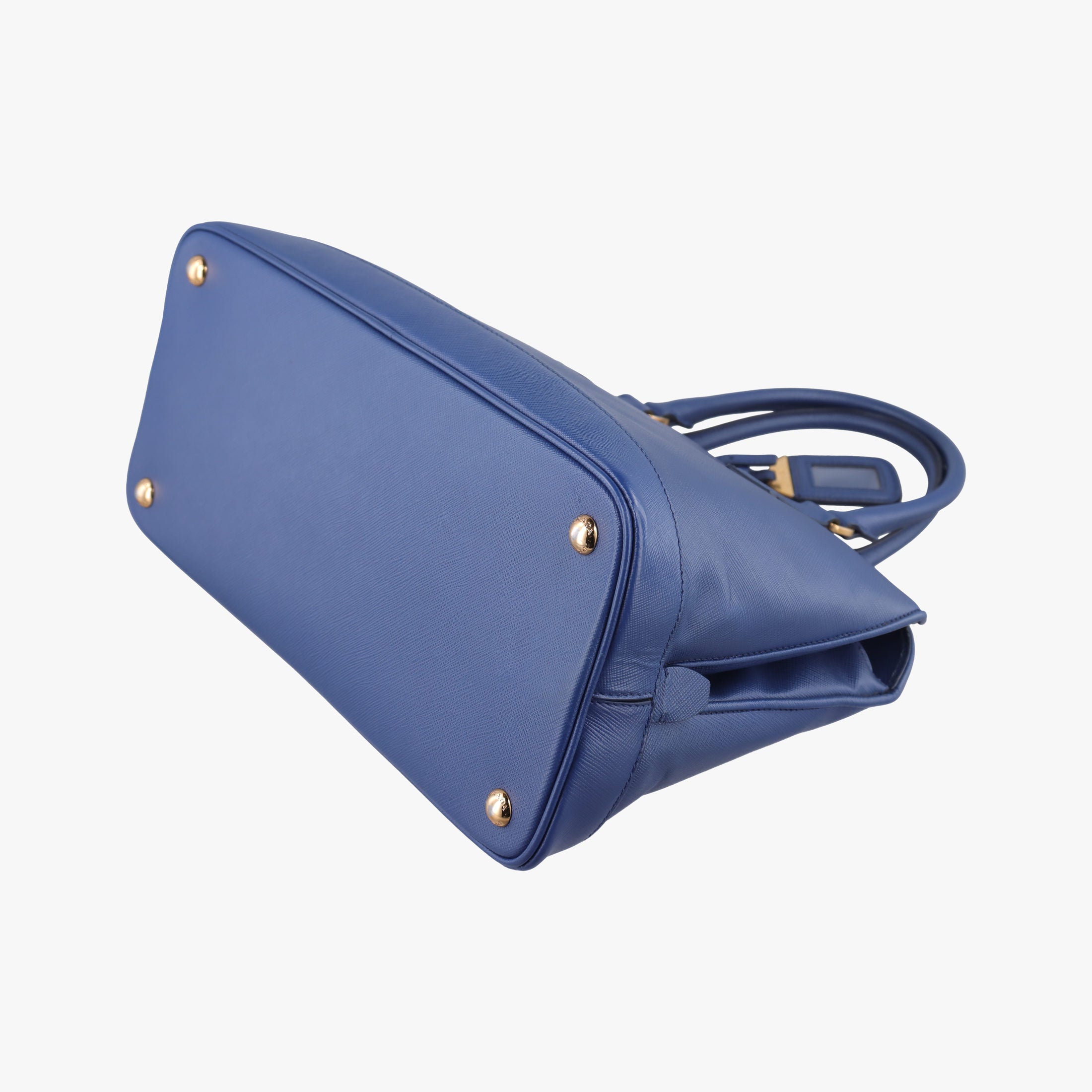 Pre-owned Prada Promenade Blue SAFFIANO Leather BN2558 handbag | stylenewstar