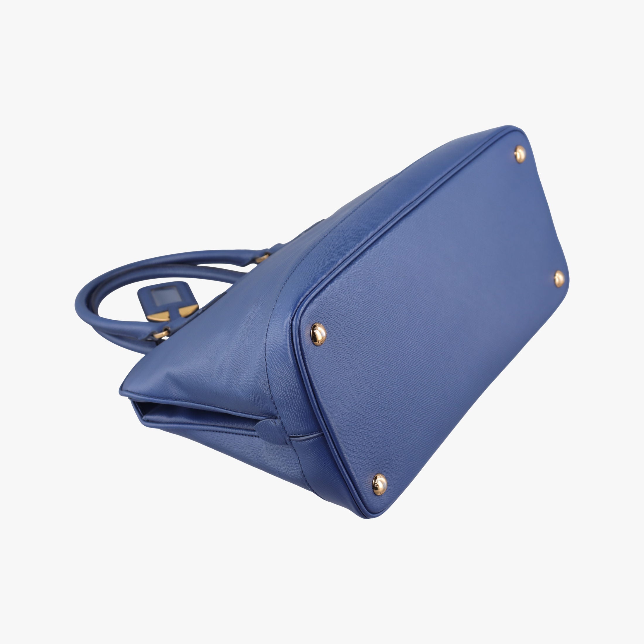 Pre-owned Prada Promenade Blue SAFFIANO Leather BN2558 handbag | stylenewstar