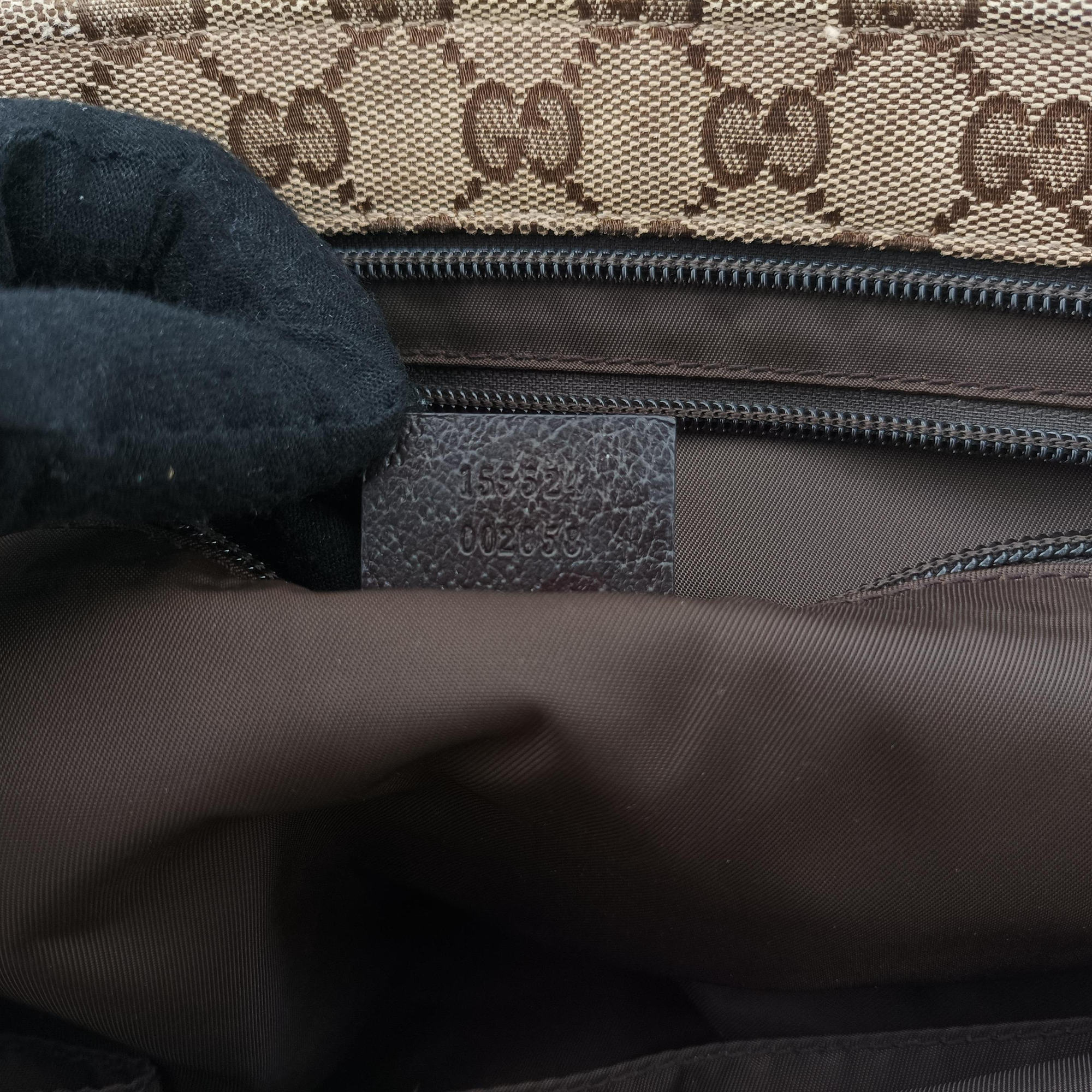 Pre-owned Gucci GG Supreme Sherry Line Beige x Red x Green Canvas×Leather 155524 shoulderbag | stylenewstar