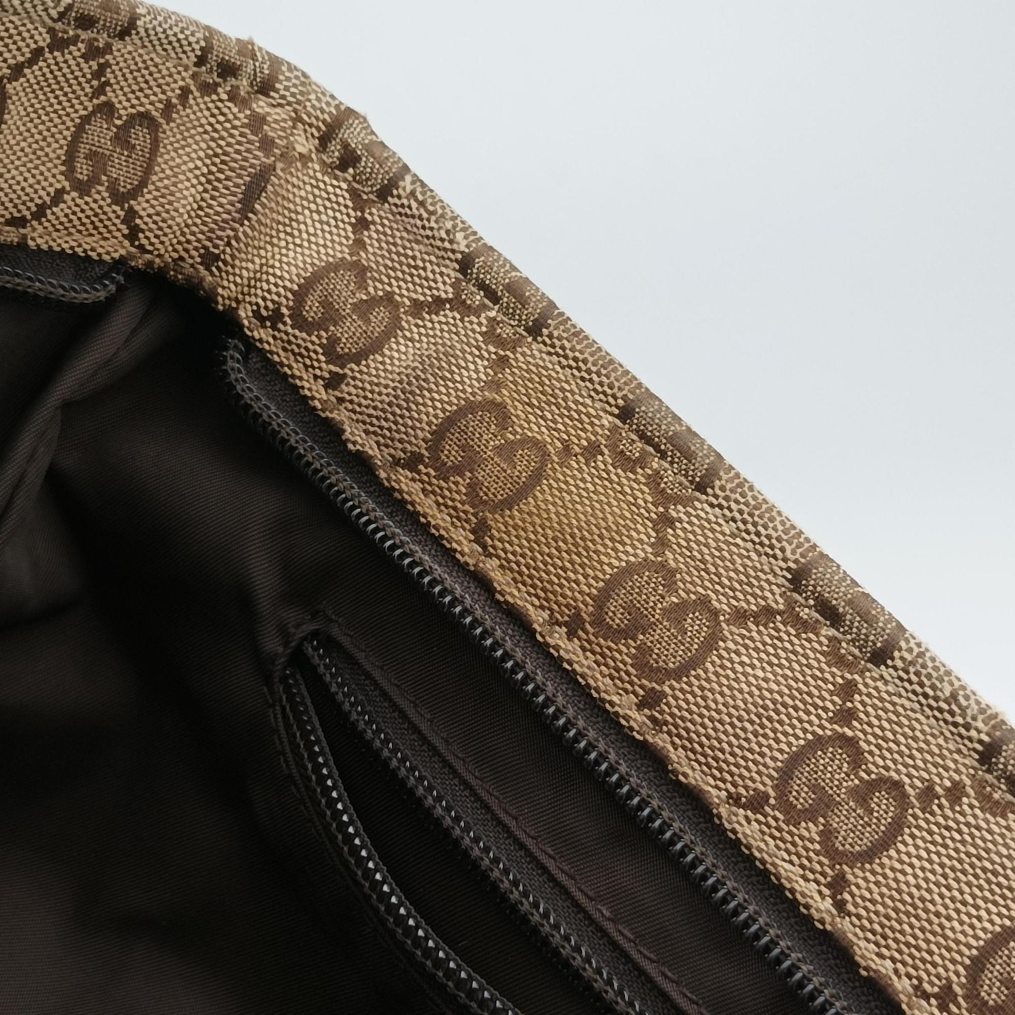 Pre-owned Gucci GG Supreme Sherry Line Beige x Red x Green Canvas×Leather 155524 shoulderbag | stylenewstar