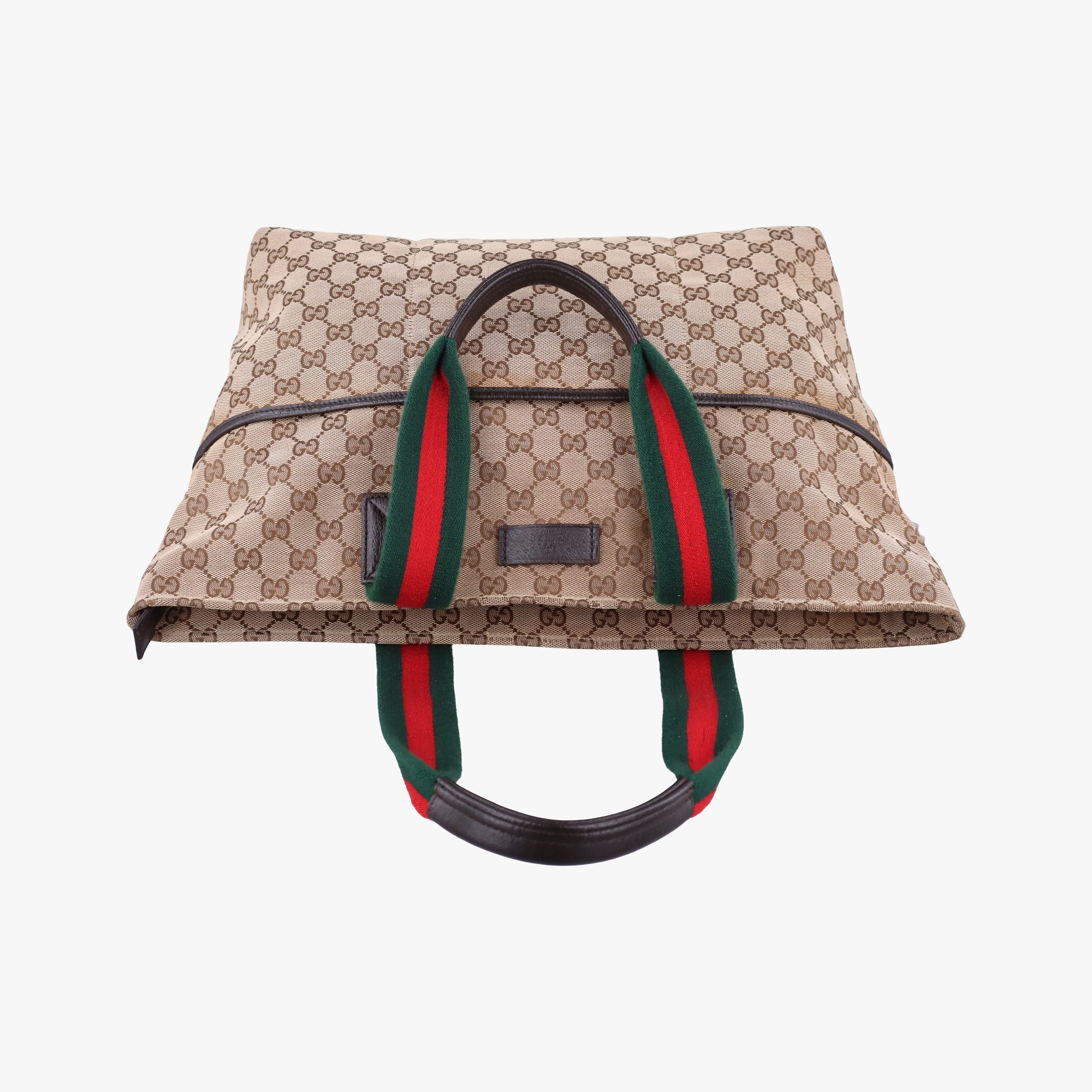 Pre-owned Gucci GG Supreme Sherry Line Beige x Red x Green Canvas×Leather 155524 shoulderbag | stylenewstar