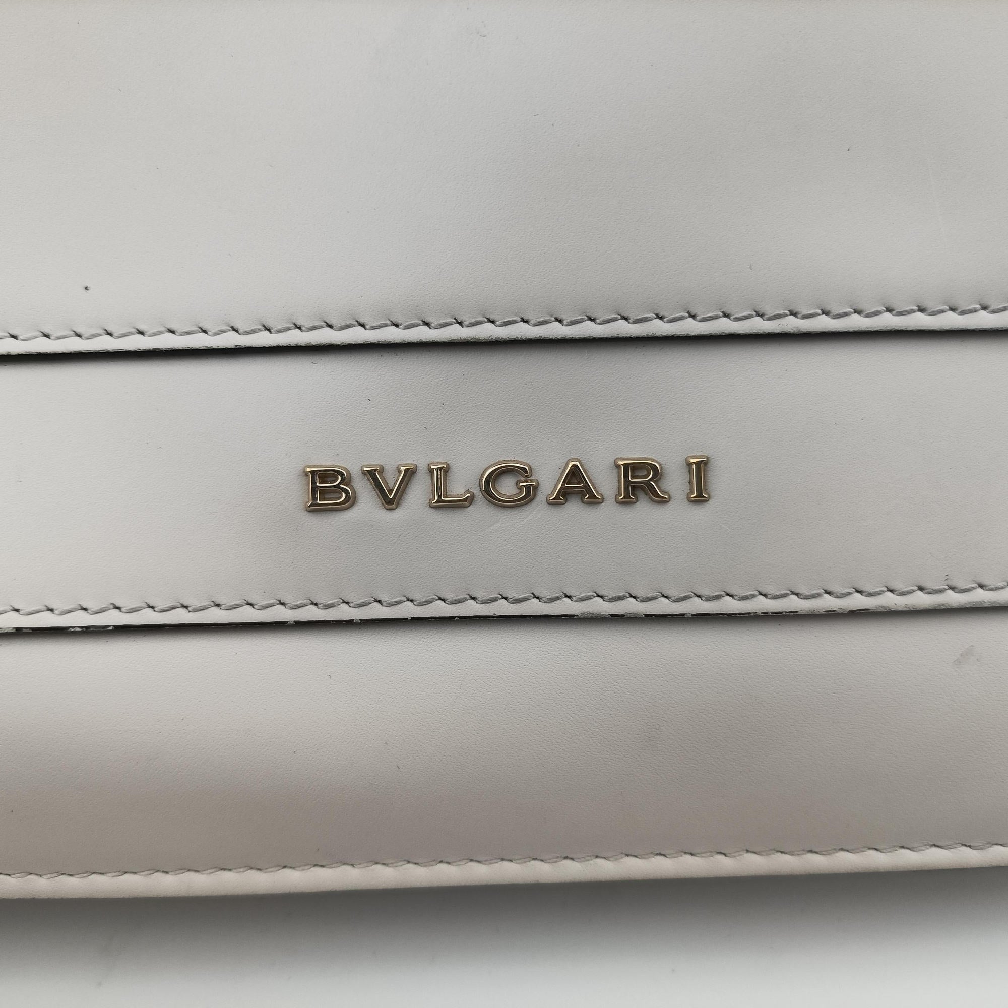 Pre-owned Bvlgari SERPENTI FOREVER White Leather  shoulderbag | stylenewstar