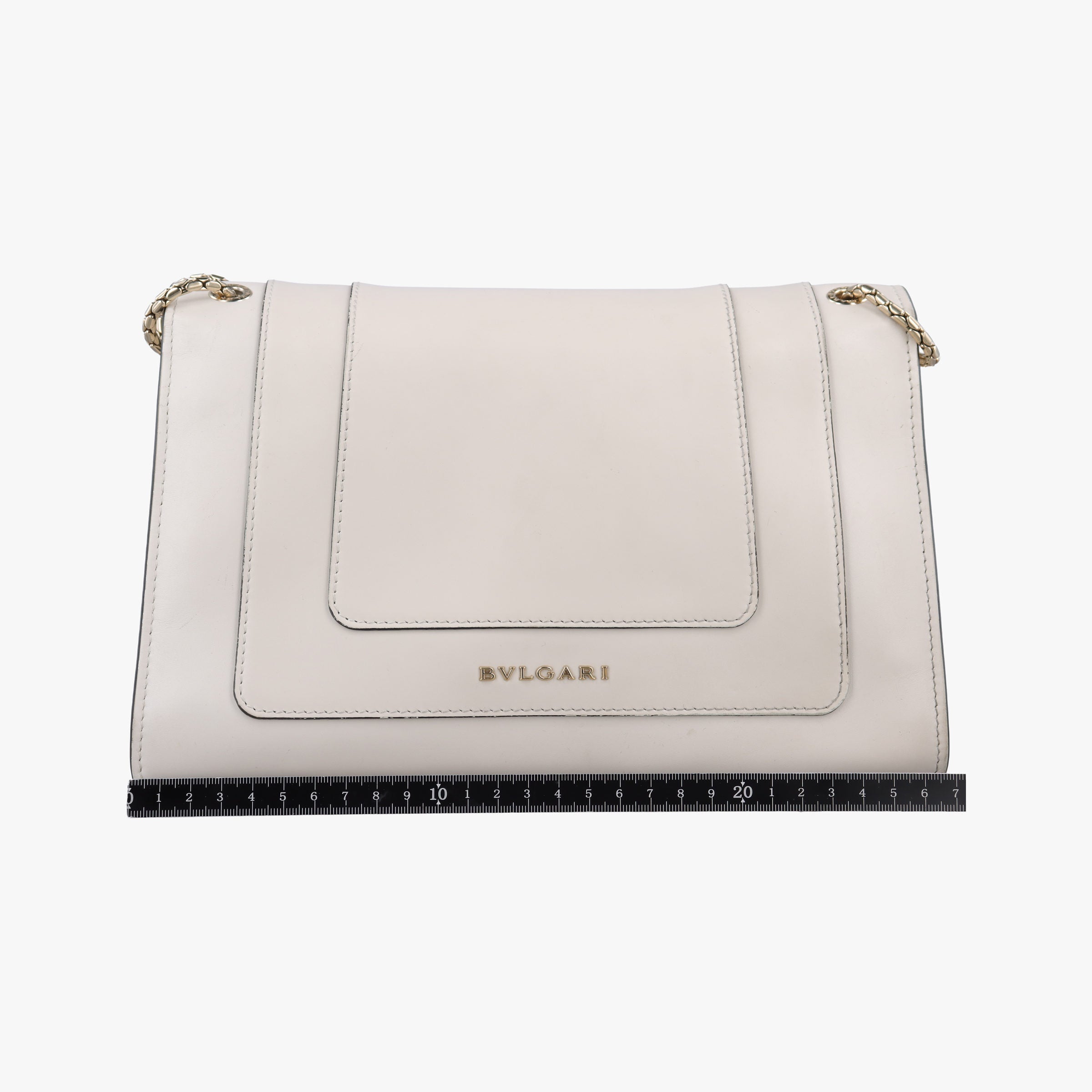 Pre-owned Bvlgari SERPENTI FOREVER White Leather  shoulderbag | stylenewstar