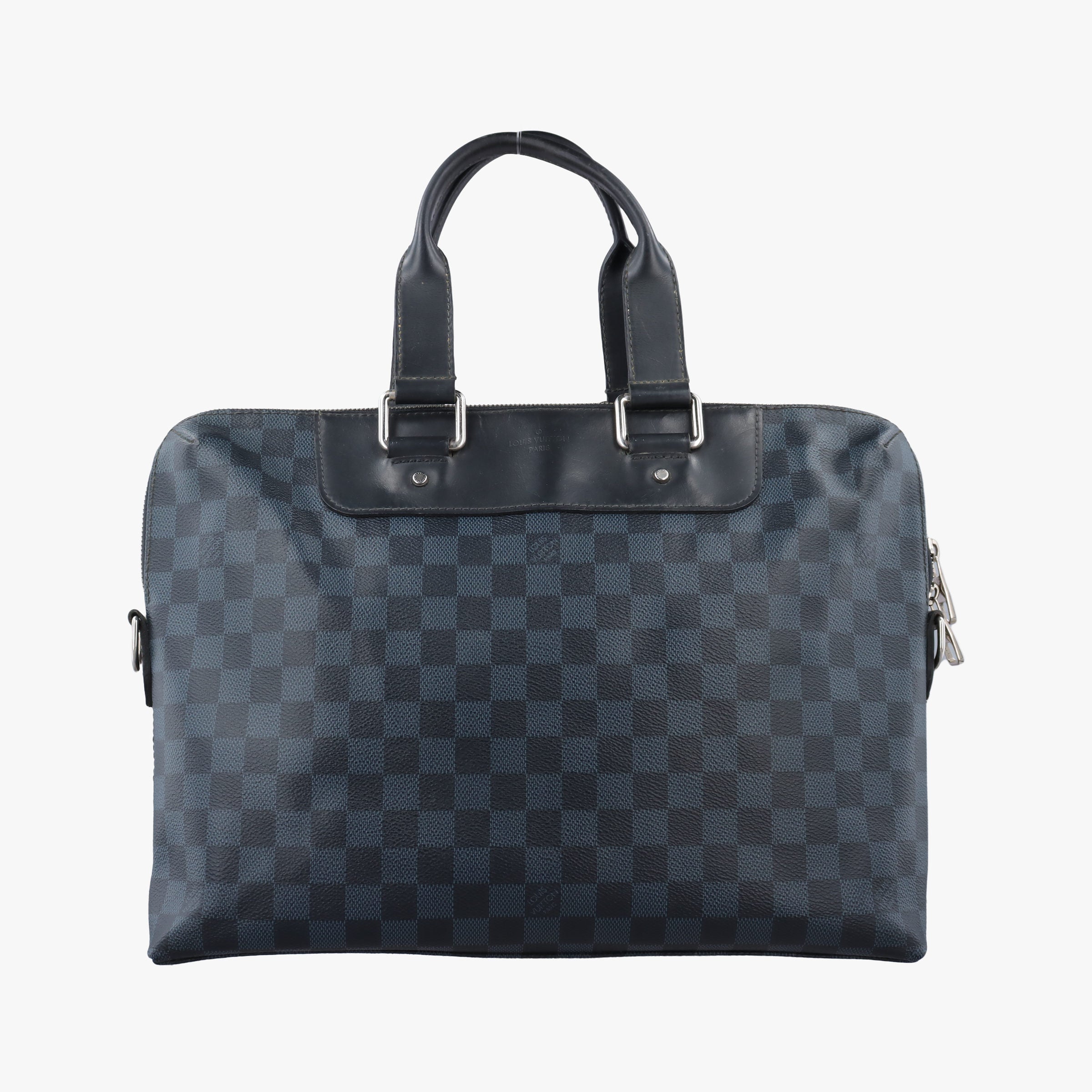 Vintage Louis Vuitton Porte-Documents Jour Black×Navy Damier Cobalt N42241 handbag | stylenewstar