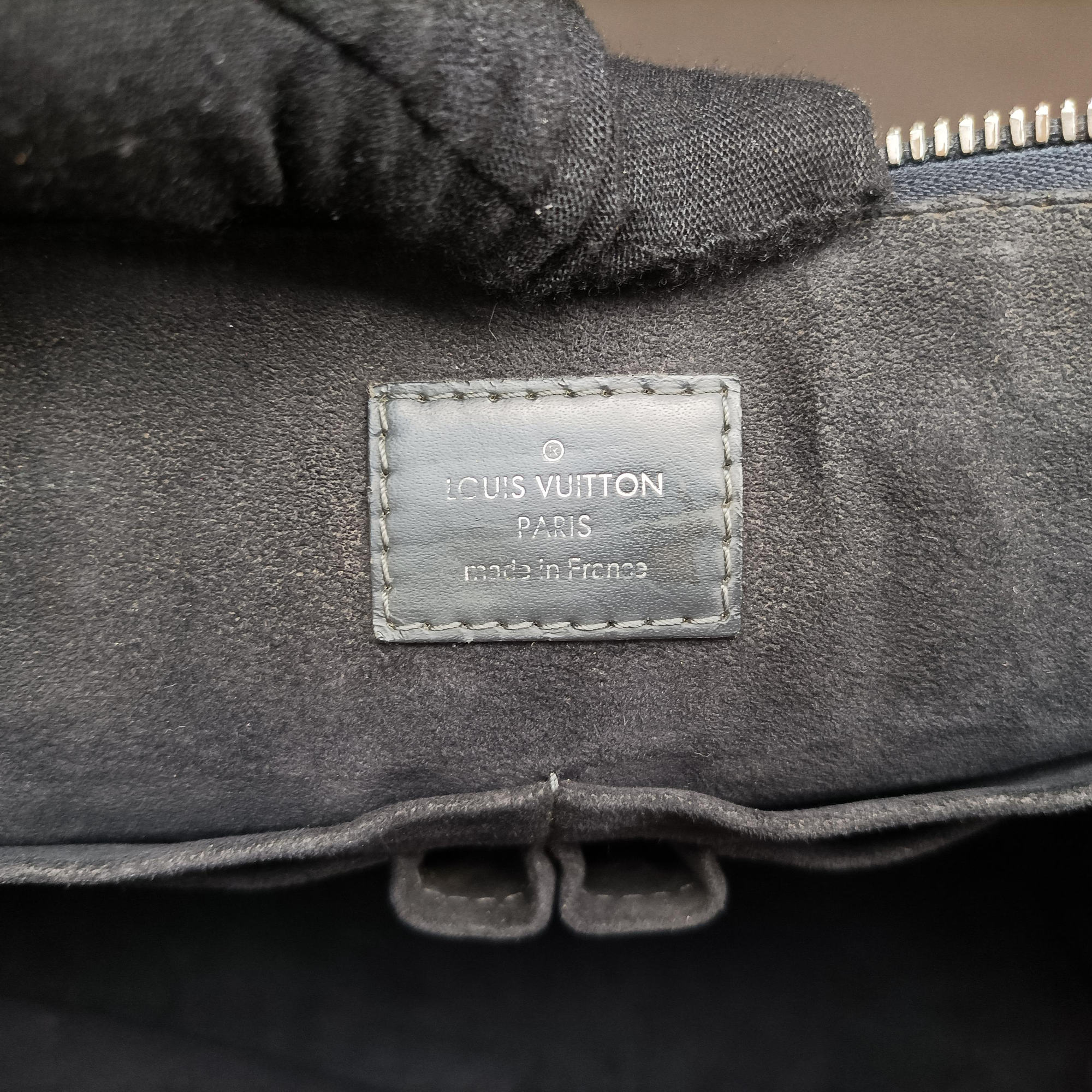 Vintage Louis Vuitton Porte-Documents Jour Black×Navy Damier Cobalt N42241 handbag | stylenewstar