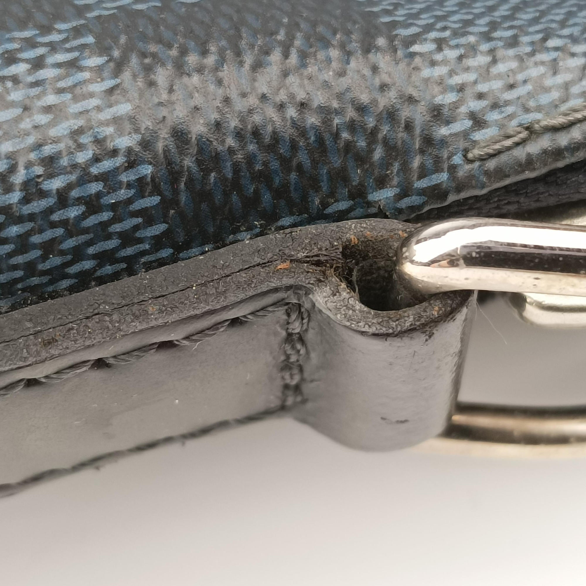 Vintage Louis Vuitton Porte-Documents Jour Black×Navy Damier Cobalt N42241 handbag | stylenewstar