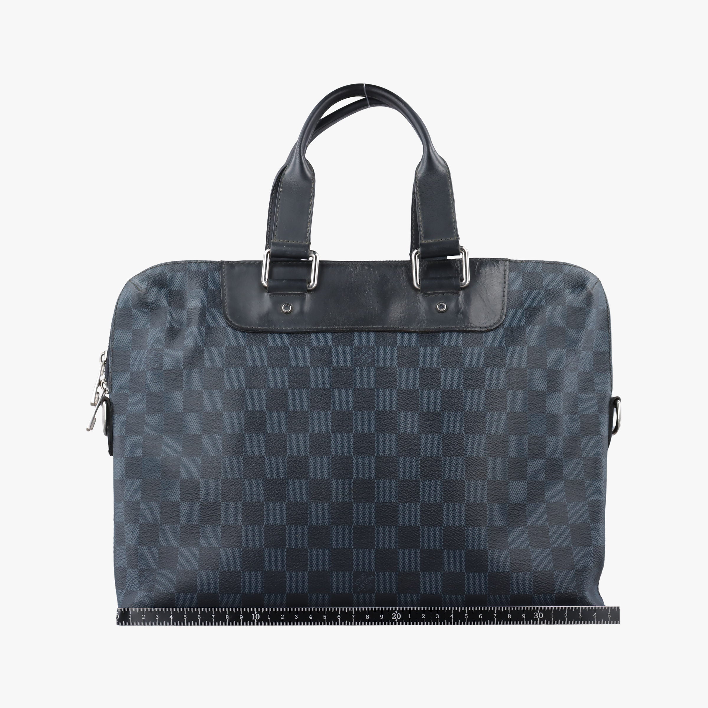 Vintage Louis Vuitton Porte-Documents Jour Black×Navy Damier Cobalt N42241 handbag | stylenewstar
