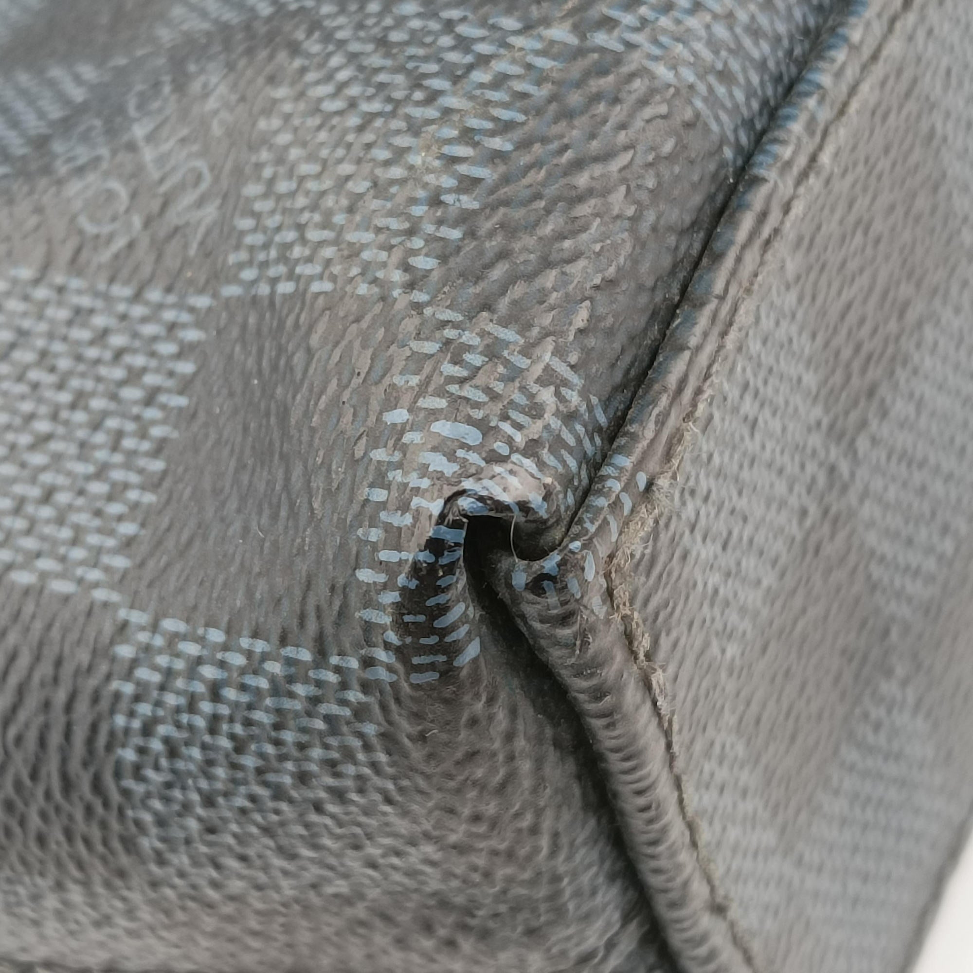 Vintage Louis Vuitton Porte-Documents Jour Black×Navy Damier Cobalt N42241 handbag | stylenewstar