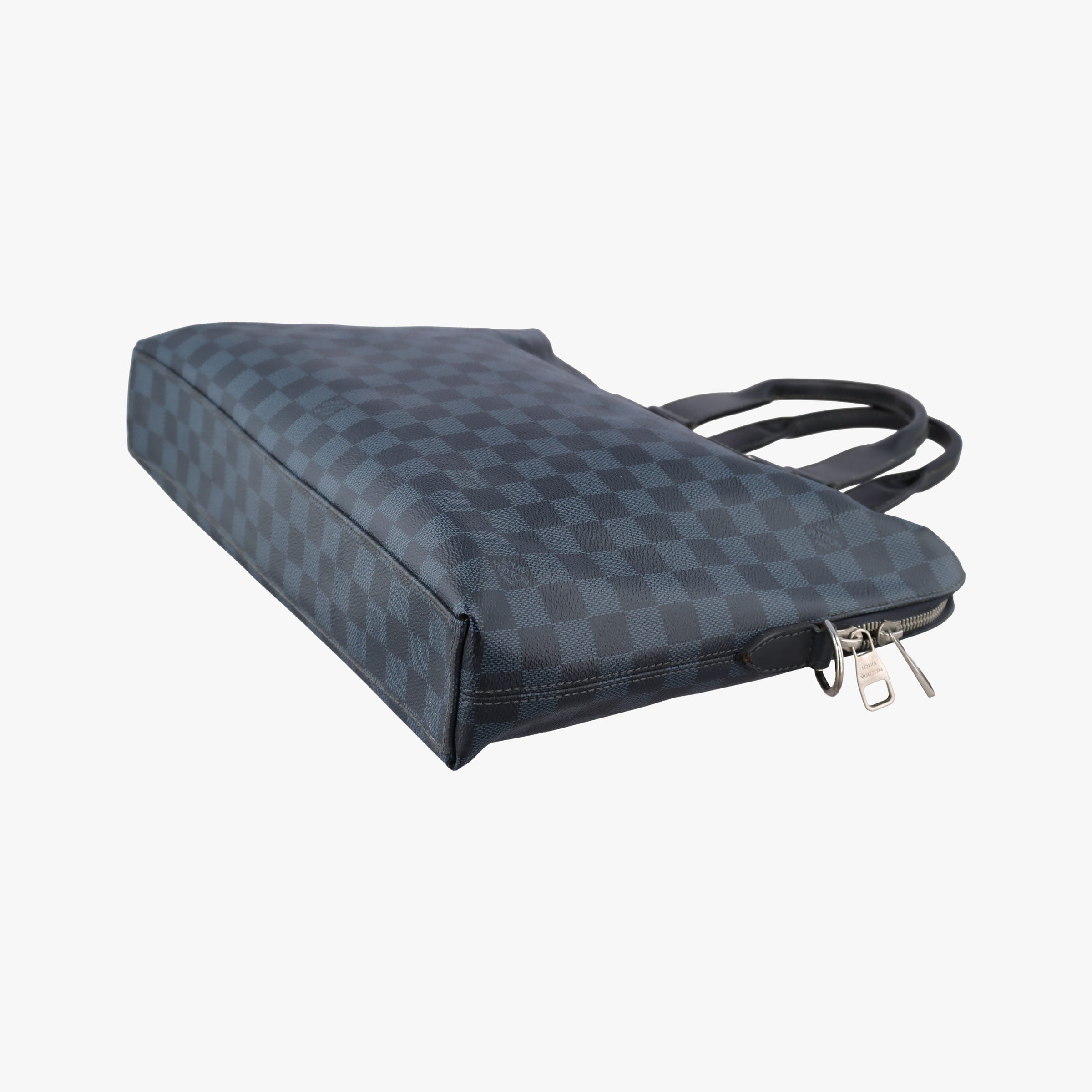 Vintage Louis Vuitton Porte-Documents Jour Black×Navy Damier Cobalt N42241 handbag | stylenewstar