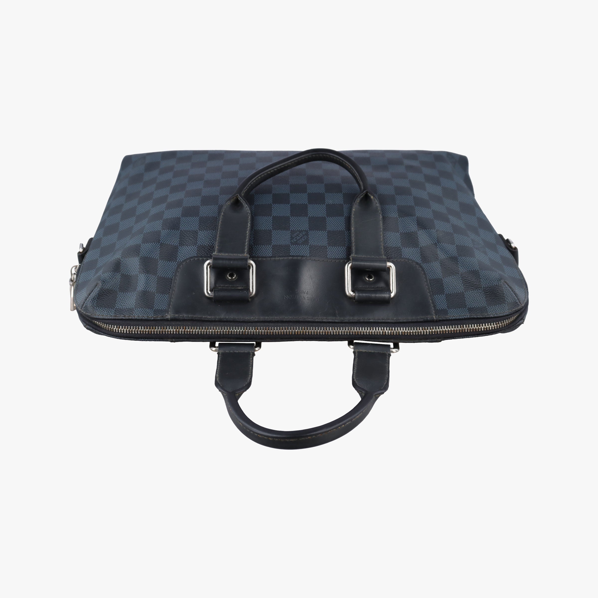 Vintage Louis Vuitton Porte-Documents Jour Black×Navy Damier Cobalt N42241 handbag | stylenewstar