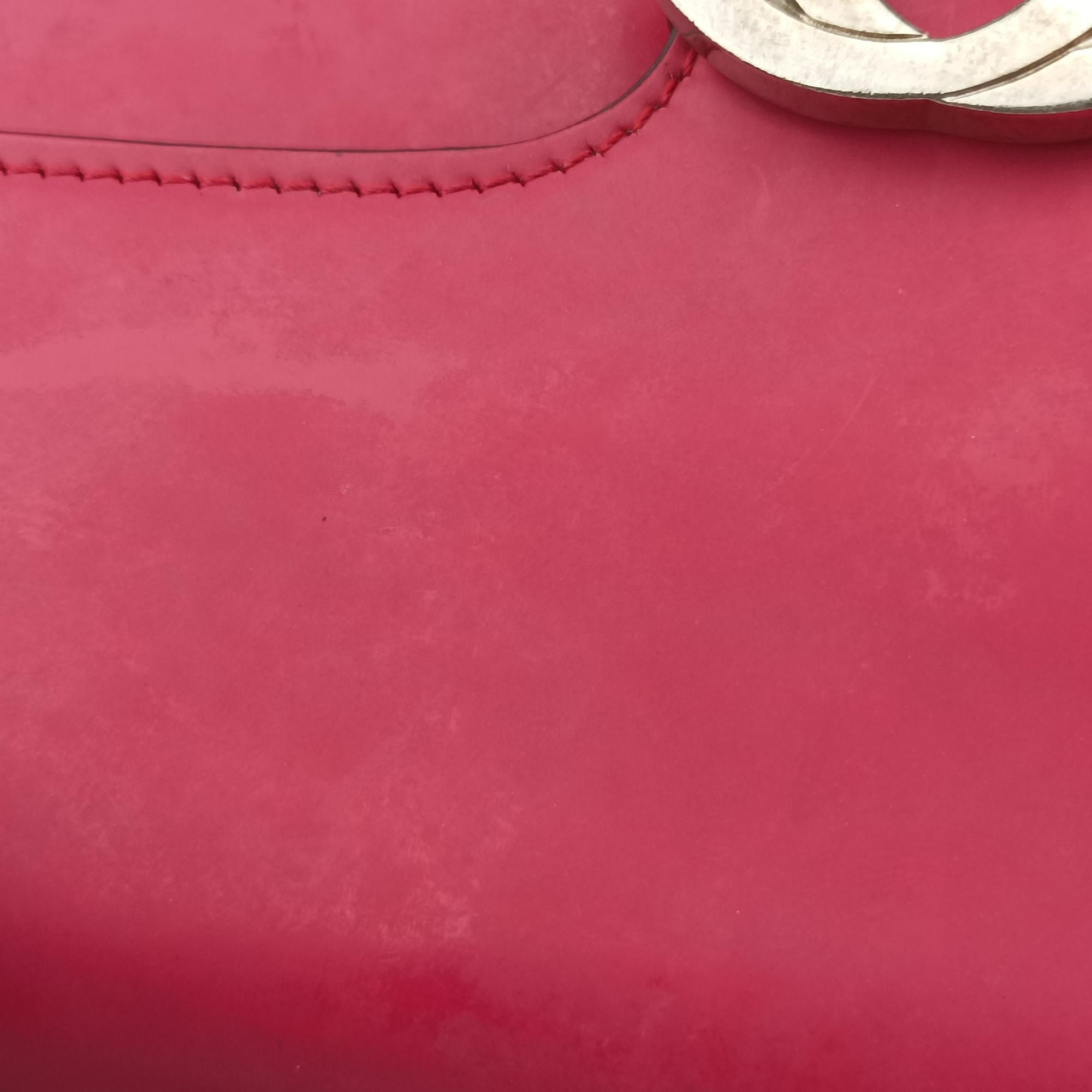 Pre-owned Gucci Interlocking G Rose Patent 387609 shoulderbag | stylenewstar