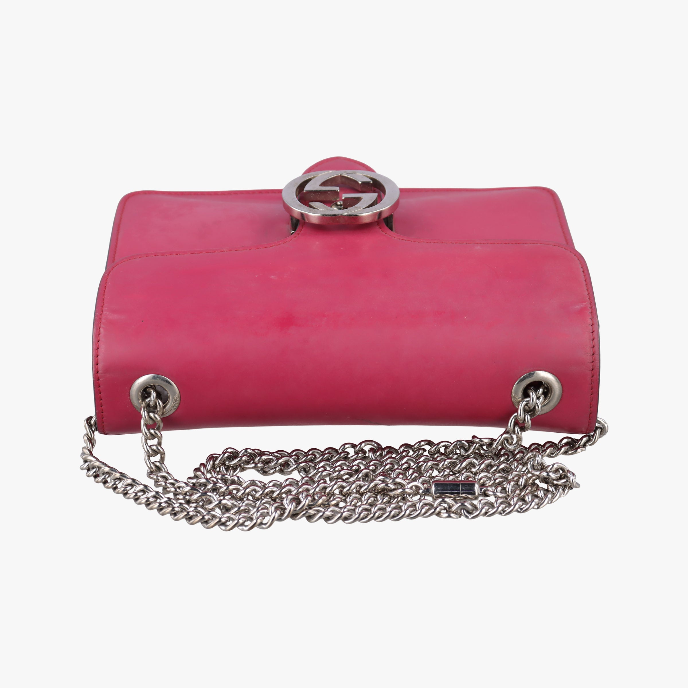 Pre-owned Gucci Interlocking G Rose Patent 387609 shoulderbag | stylenewstar