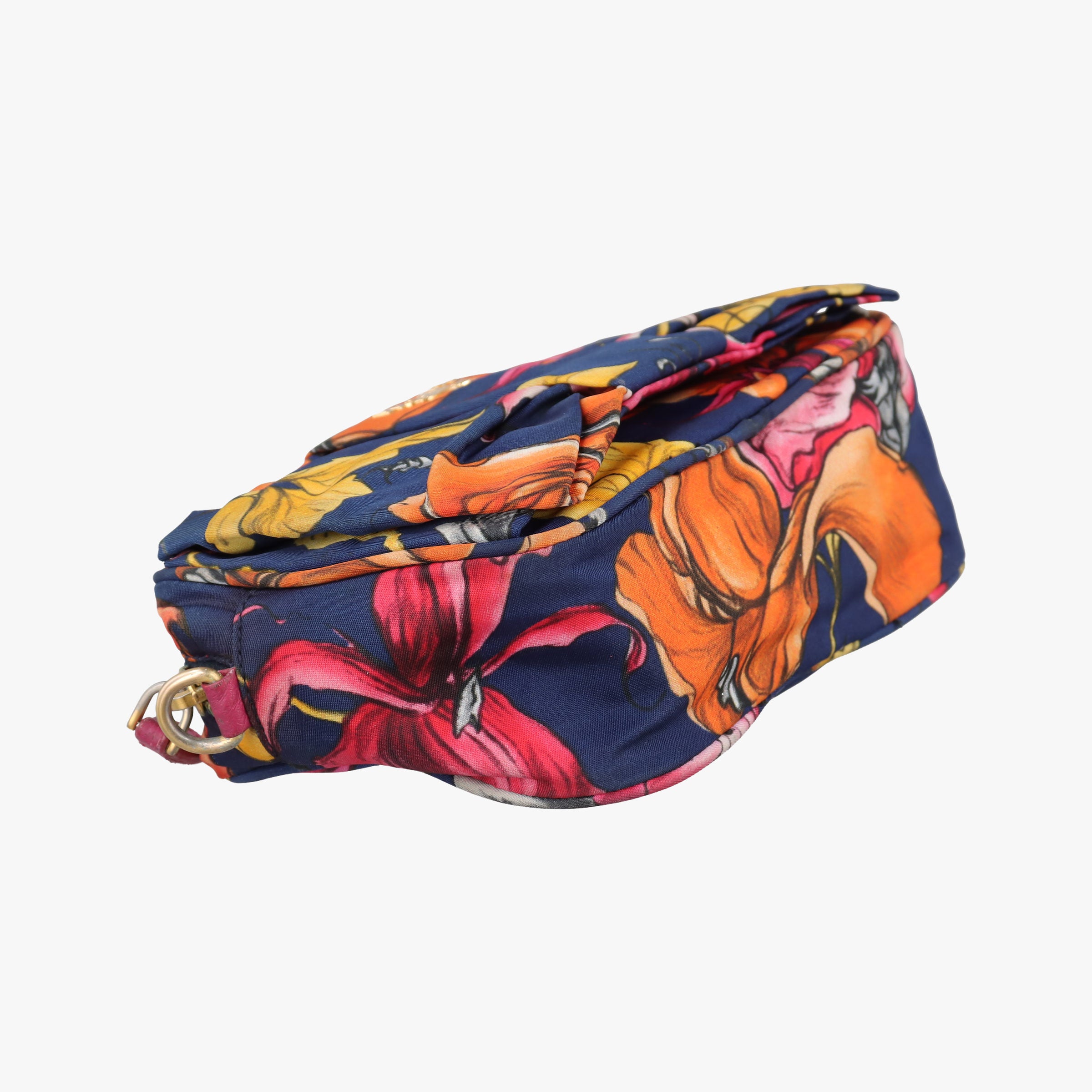 Pre-owned Prada Tessuto Fiocco Multicolour Nylon×Leather 1NF005 shoulderbag | stylenewstar