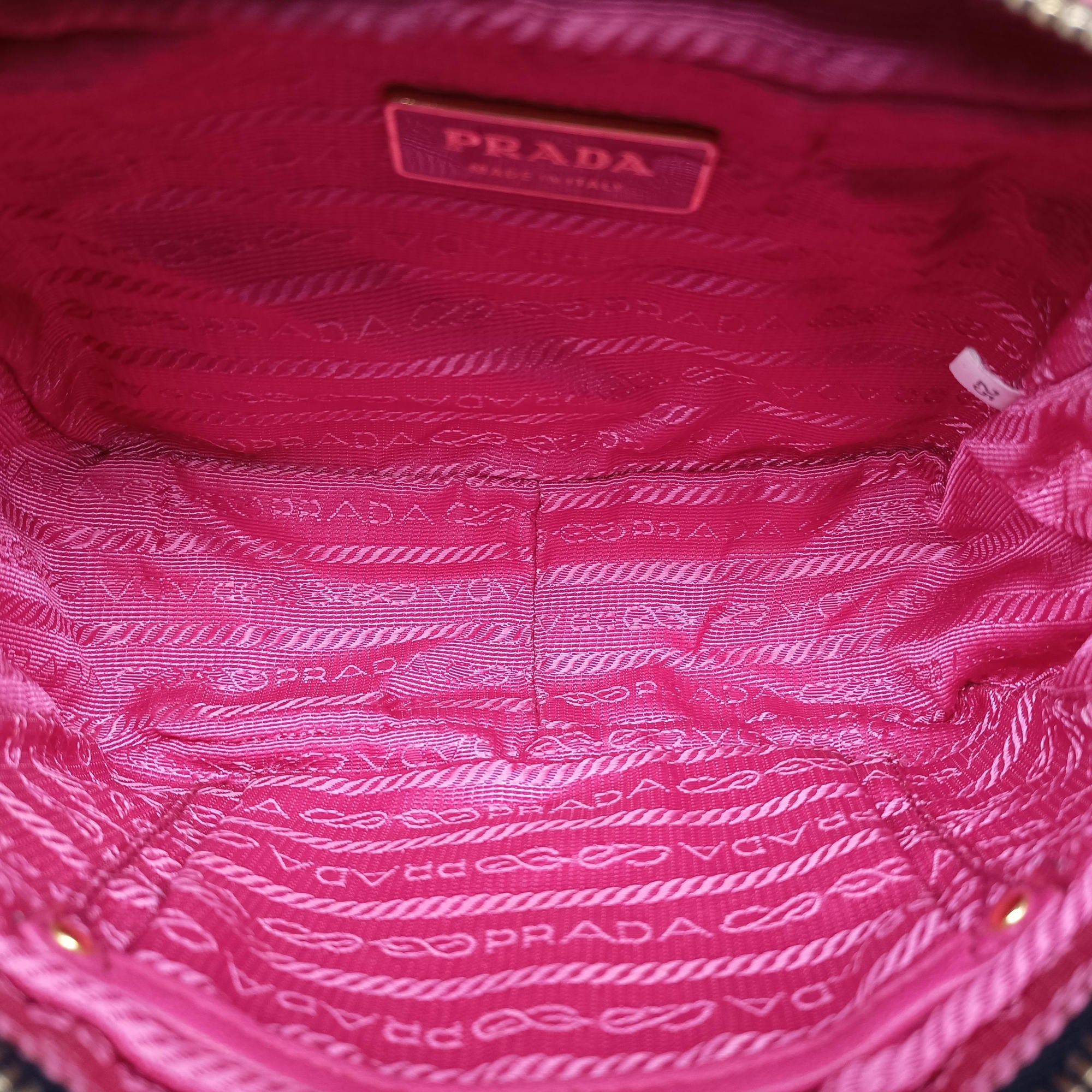 Pre-owned Prada Tessuto Fiocco Multicolour Nylon×Leather 1NF005 shoulderbag | stylenewstar