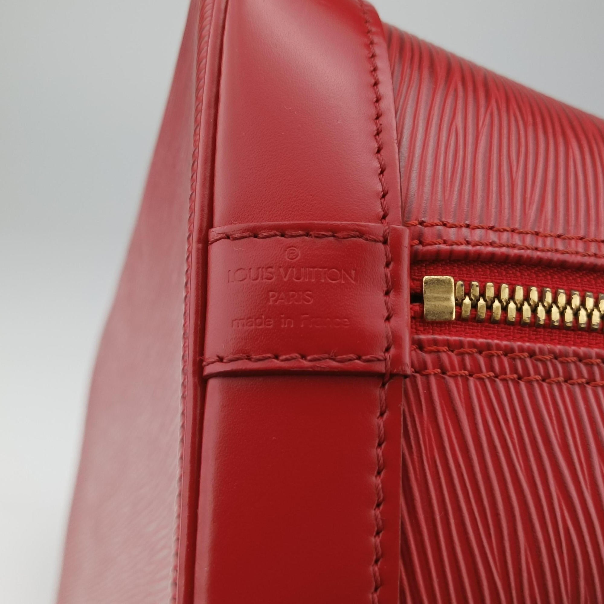 Pre-owned Louis Vuitton ALMA PM CARMIN Epi M4058E handbag | stylenewstar