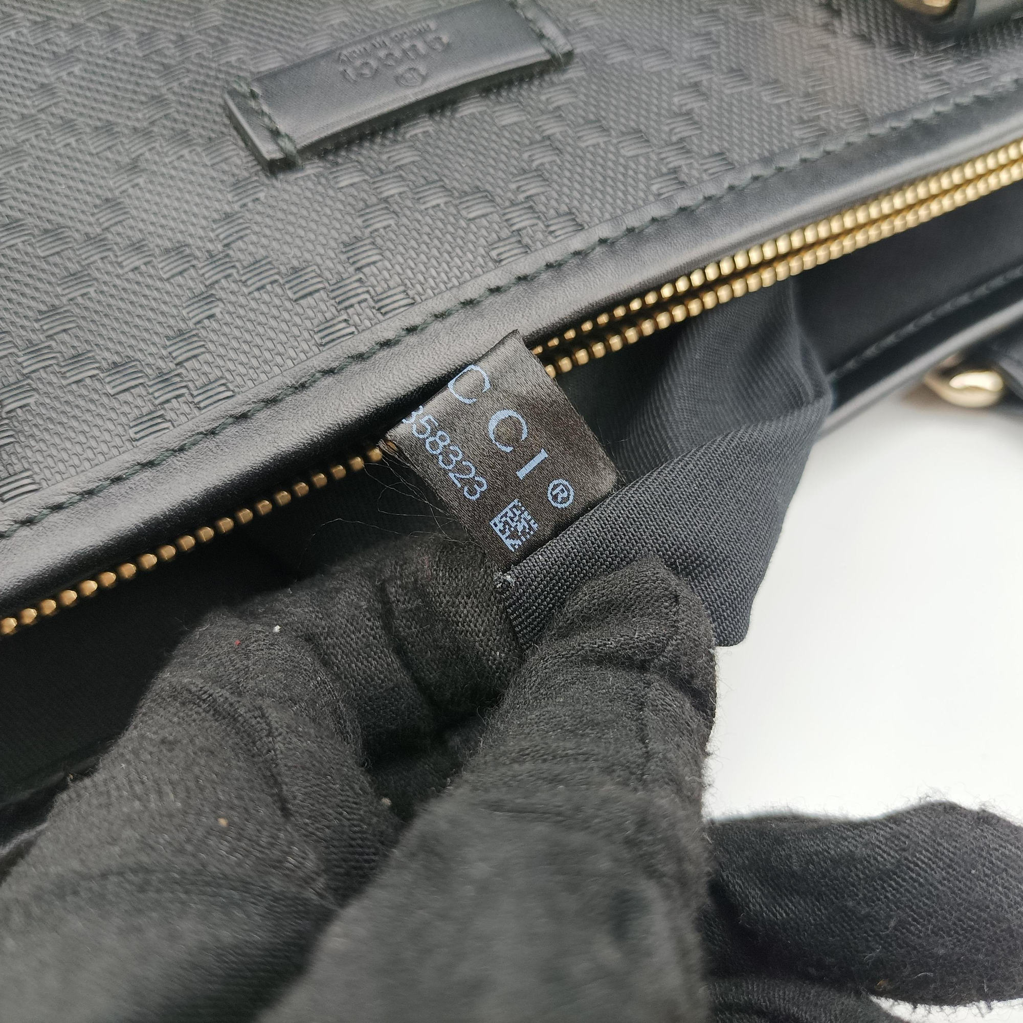 Vintage Gucci Diamante Black Leather 223668 handbag | stylenewstar