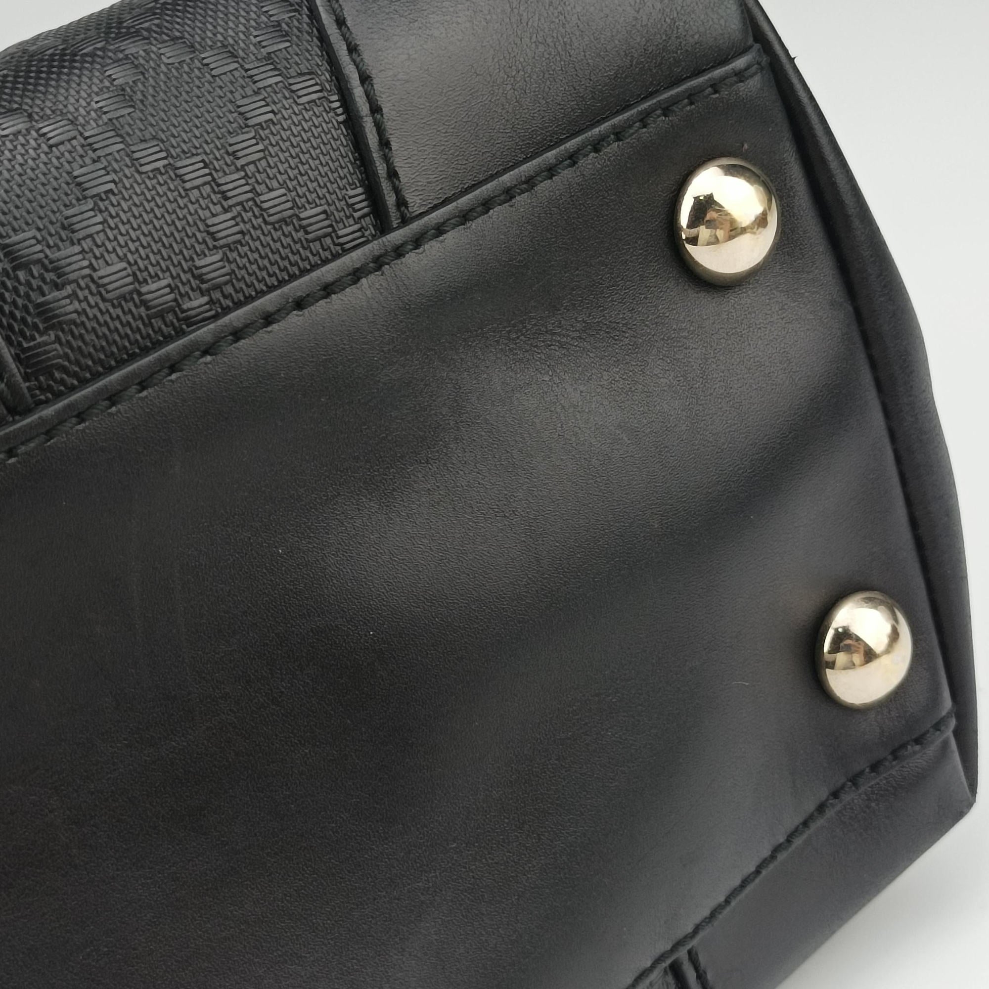 Vintage Gucci Diamante Black Leather 223668 handbag | stylenewstar