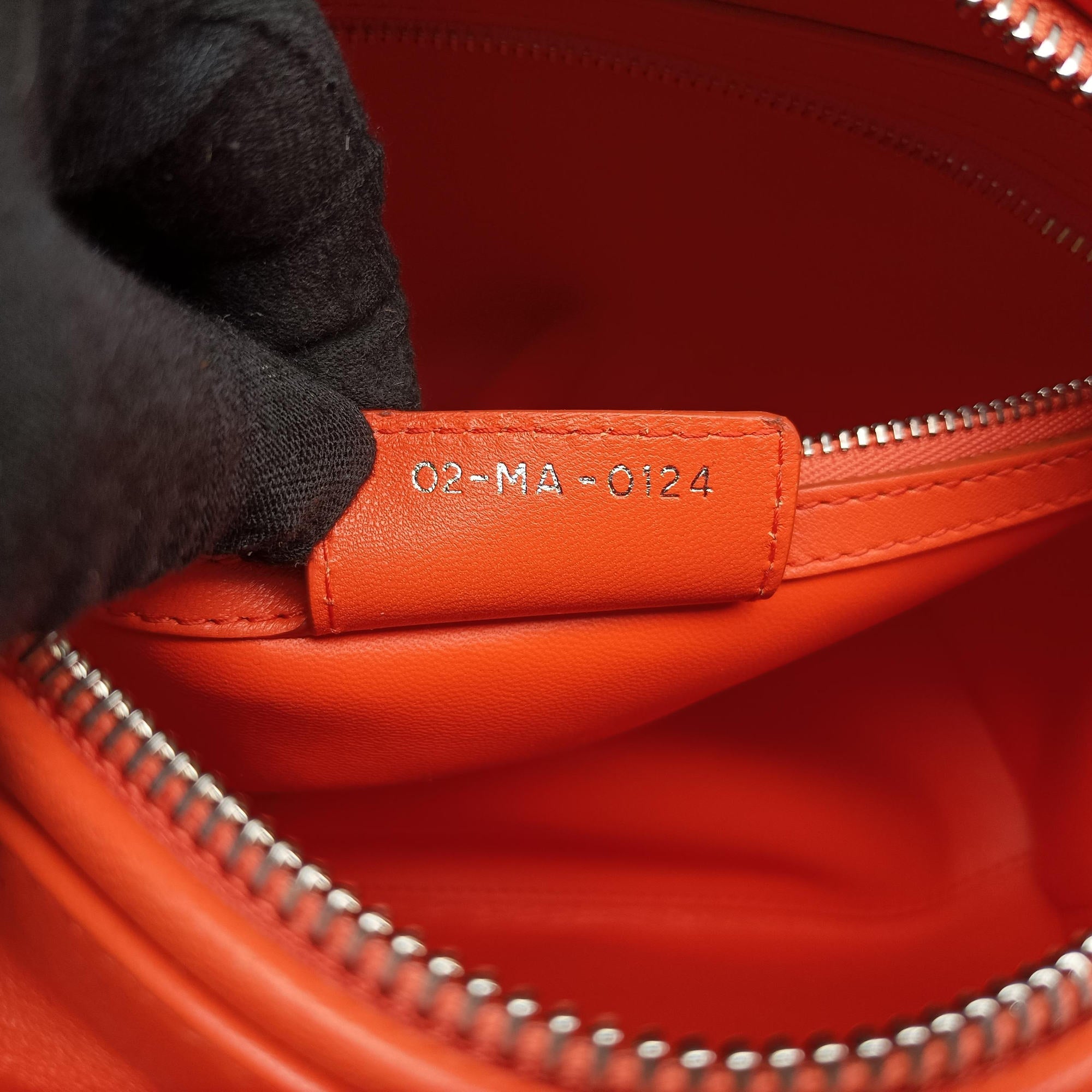 Pre-owned Christian Dior Lady Dior White × Orange × Multicolor Straw×Leather  shoulderbag | stylenewstar