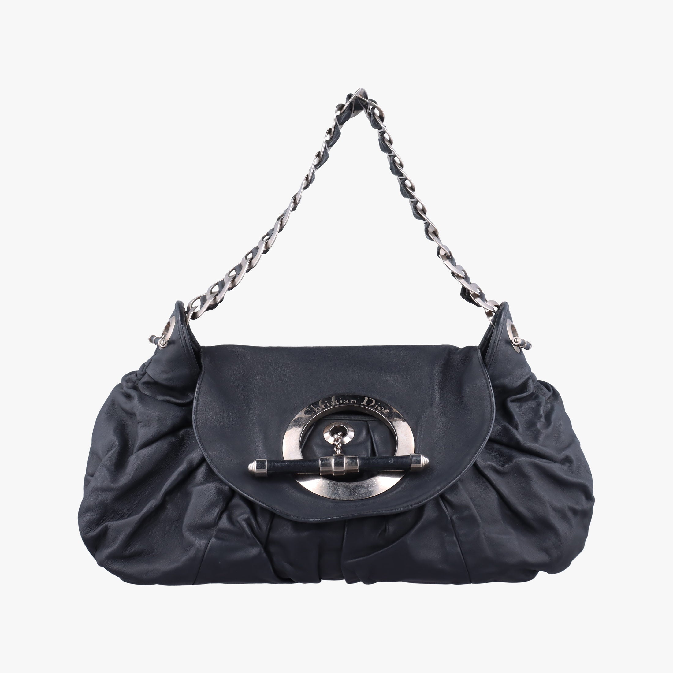 Secondhand Christian Dior Jazz Club Black leather  handbag | stylenewstar