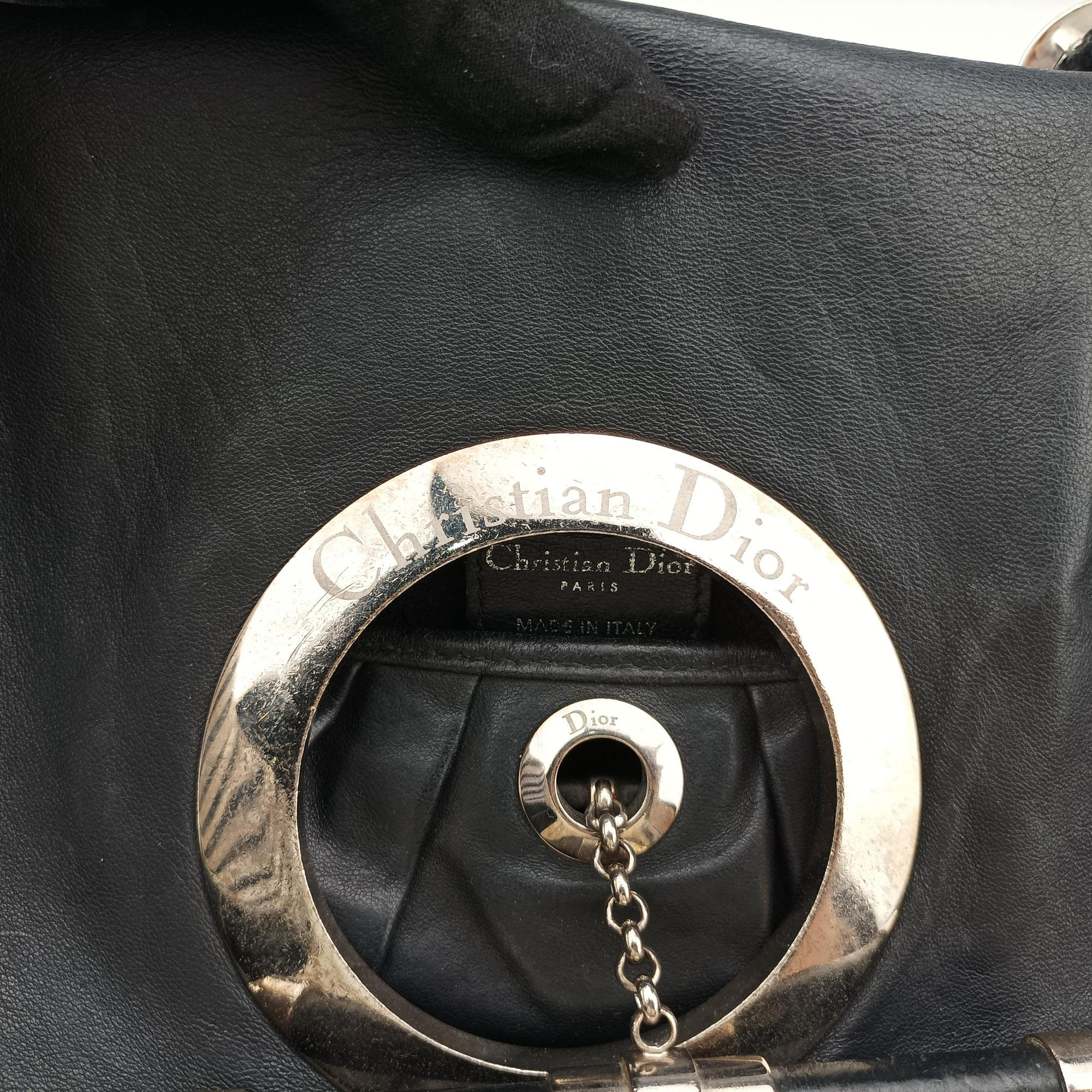 Secondhand Christian Dior Jazz Club Black leather  handbag | stylenewstar