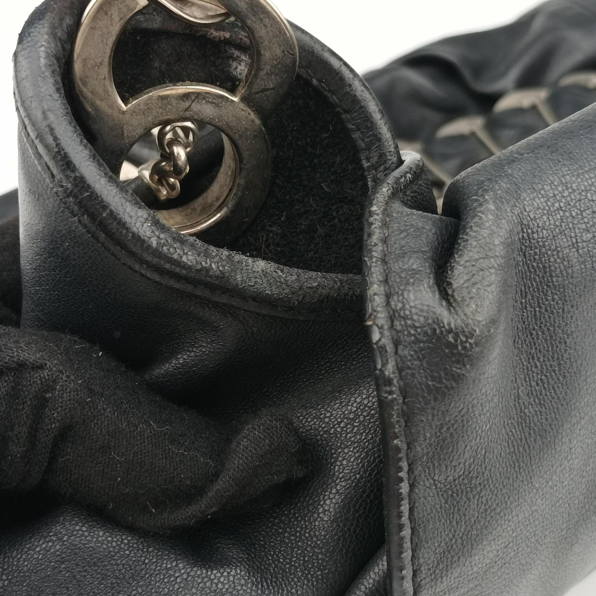 Secondhand Christian Dior Jazz Club Black leather  handbag | stylenewstar
