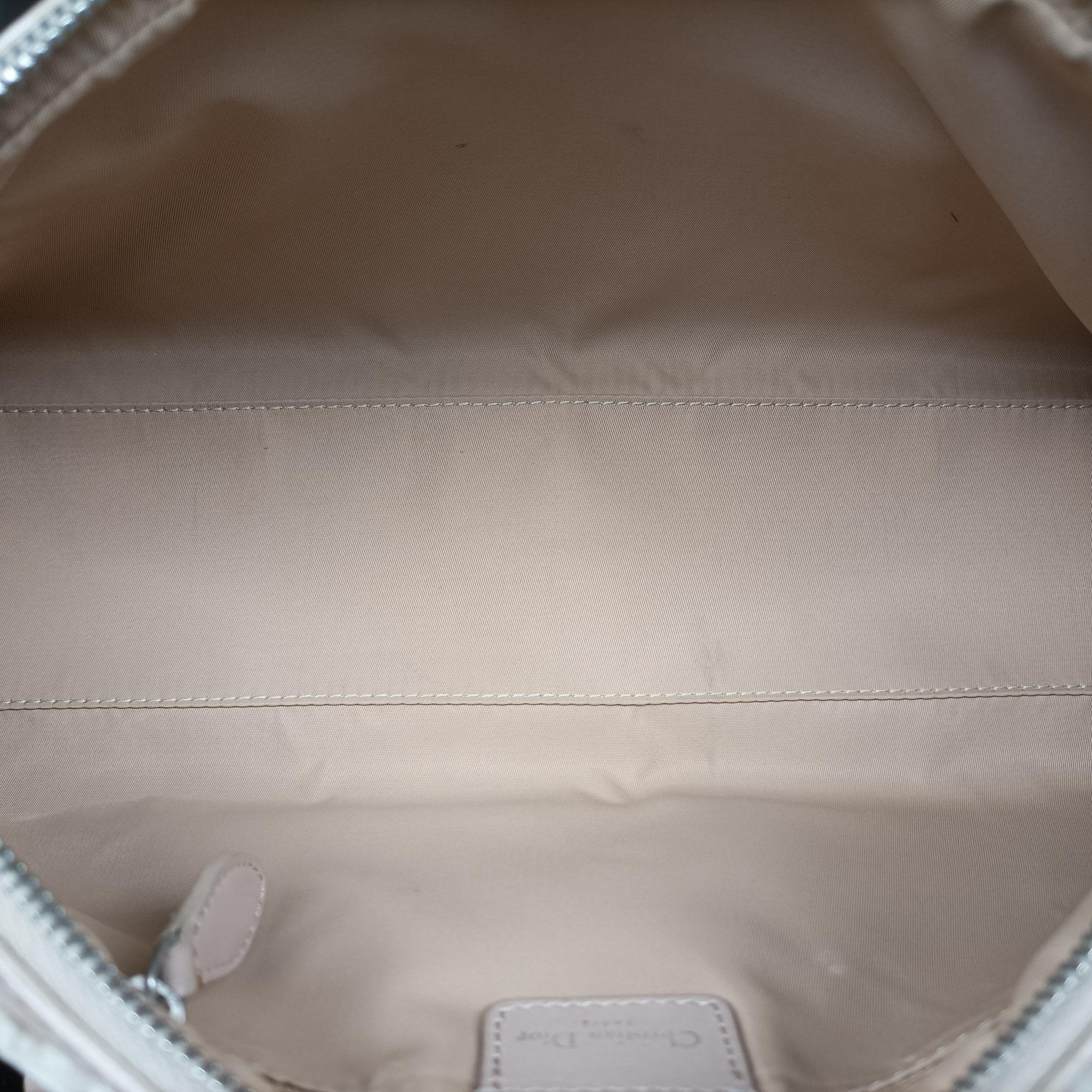 Pre-owned Christian Dior Romantic Trotter Beige x Pink PVC coated canvas x velour  handbag | stylenewstar