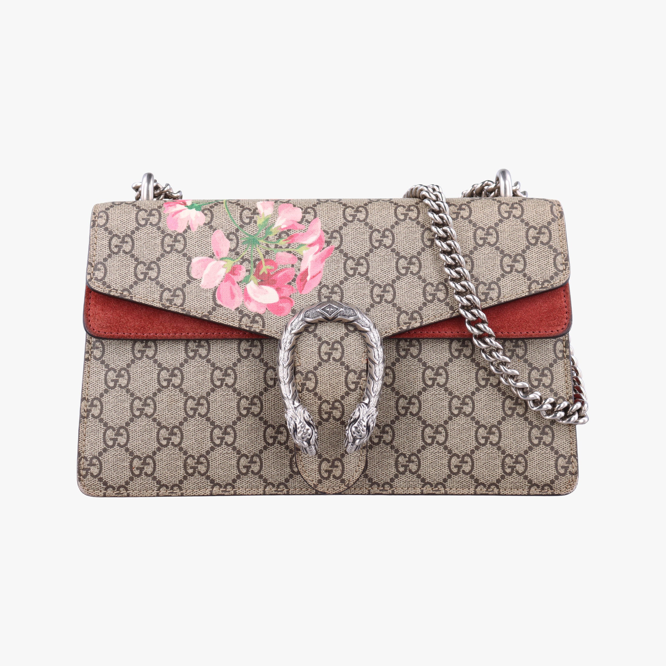 Secondhand Gucci Dionysus beige×red×multicolor PVC coated canvas × suede 400249 shoulderbag | stylenewstar
