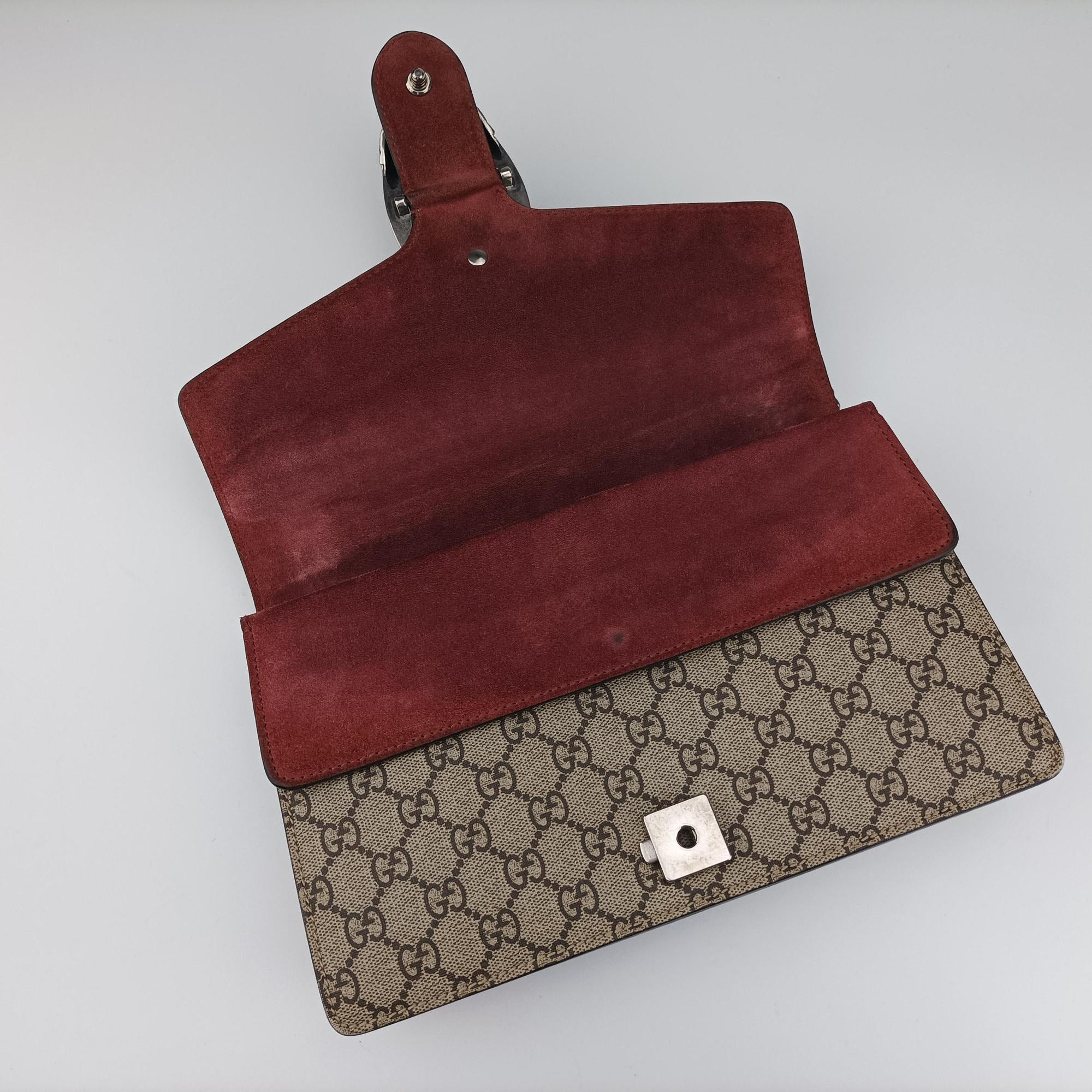 Secondhand Gucci Dionysus beige×red×multicolor PVC coated canvas × suede 400249 shoulderbag | stylenewstar