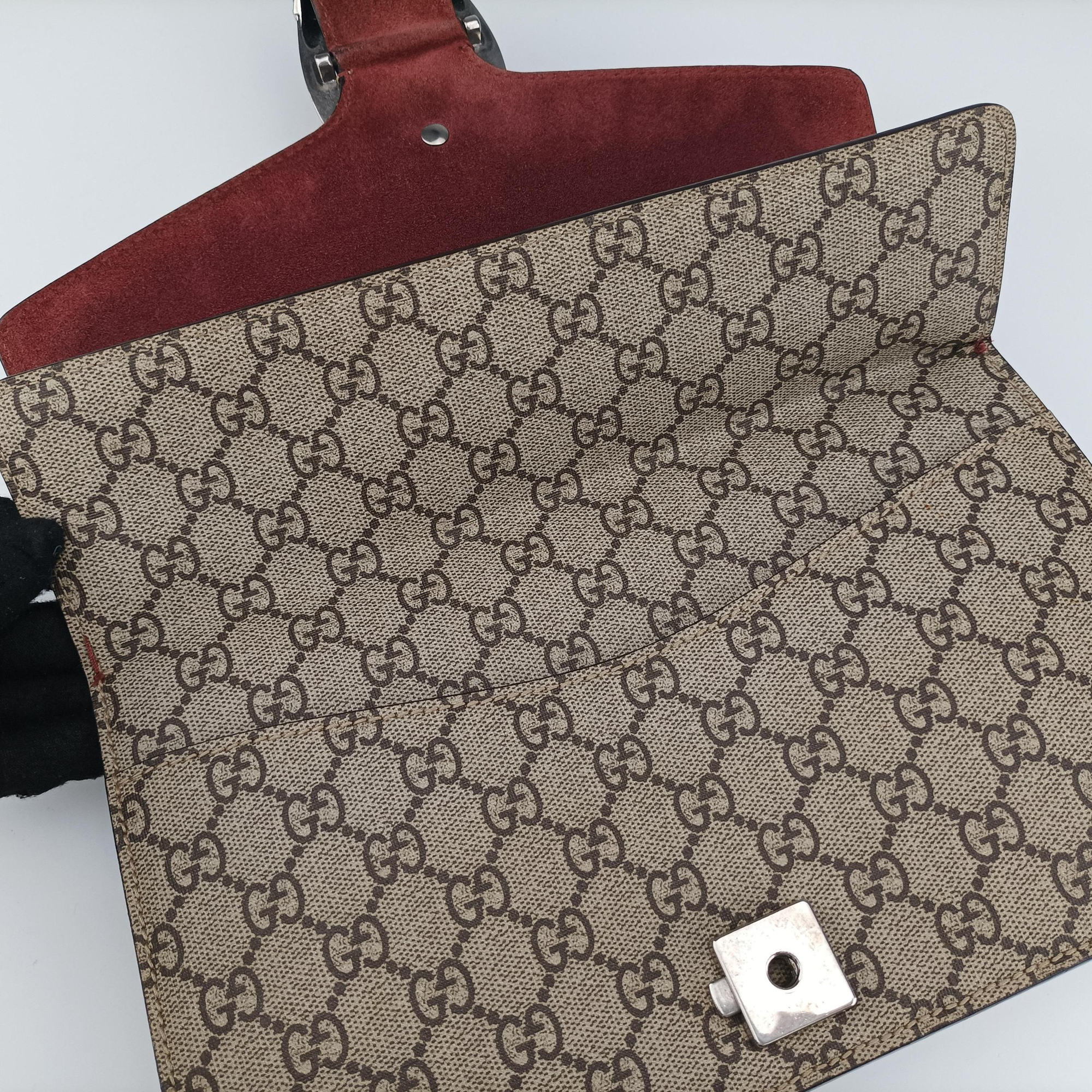 Secondhand Gucci Dionysus beige×red×multicolor PVC coated canvas × suede 400249 shoulderbag | stylenewstar